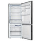 New in Box Hisense 417L PureFlat Bottom Mount Refrigerator Black Steel HRBM418B | ALEXANDRIA
