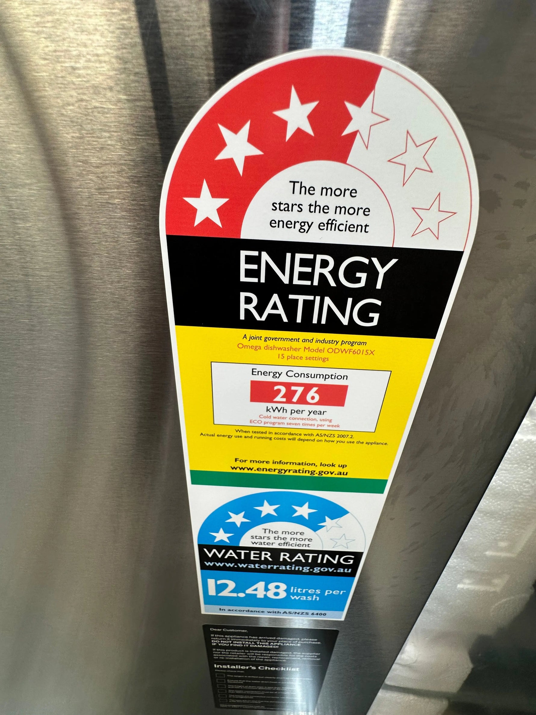 Omega 60cm Freestanding Dishwasher - Stainless Steel
Model ODWF6015X | SYDNEY