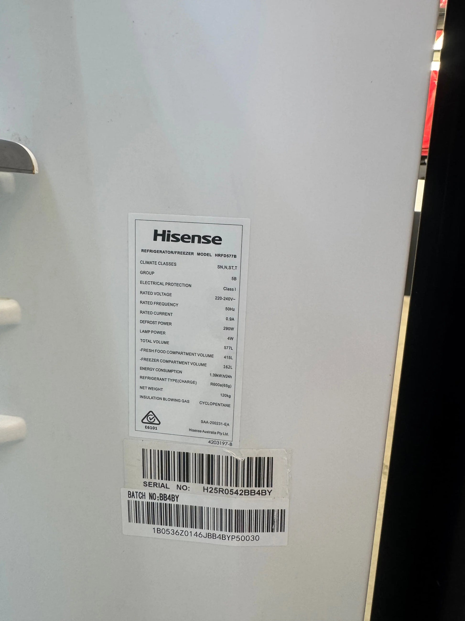 Refurbish Hisense 577 L fridge freezer | SYDNEY