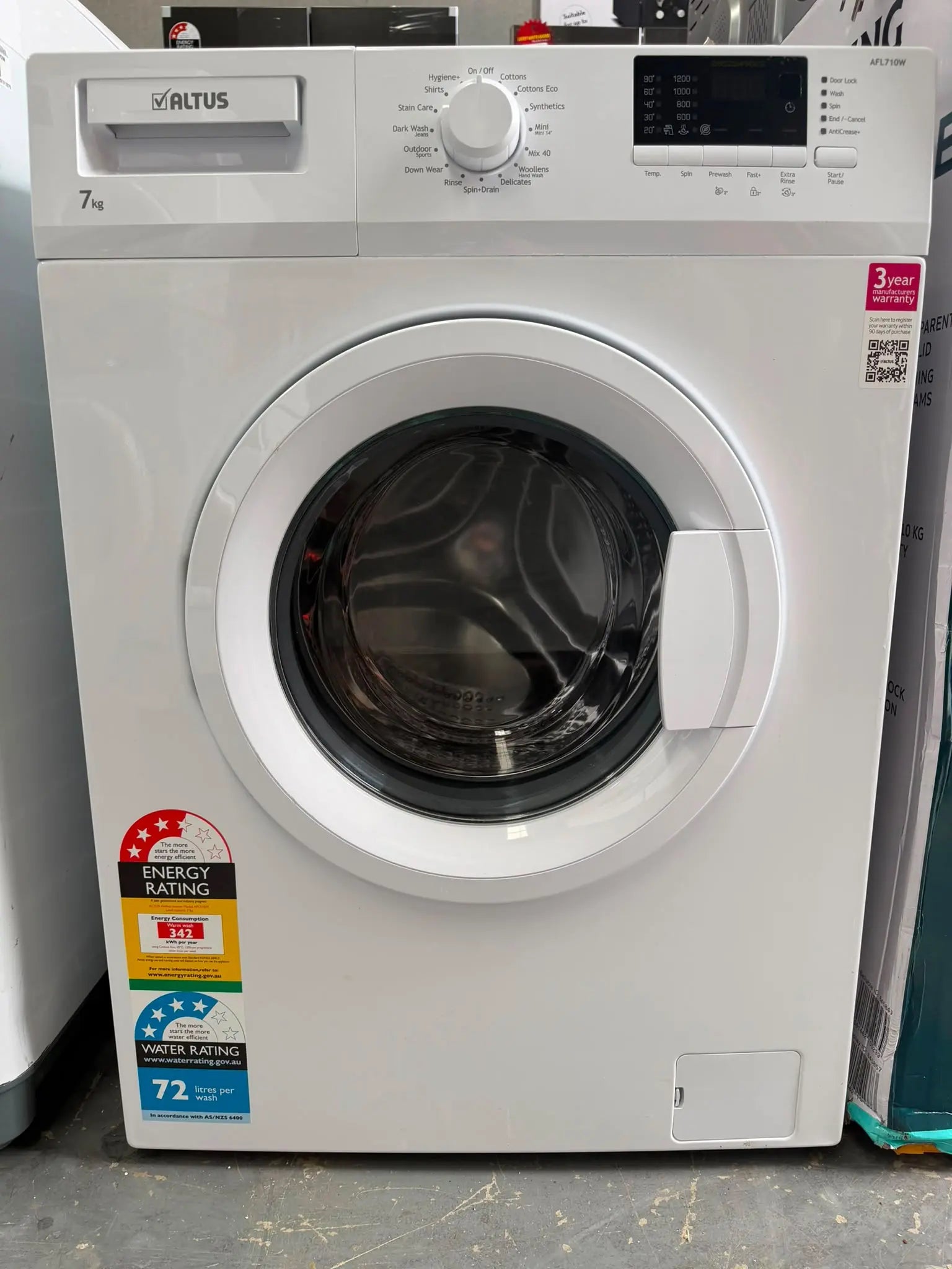Refurbished Altus 7kg Front Load Washing Machine | MELBOURNE