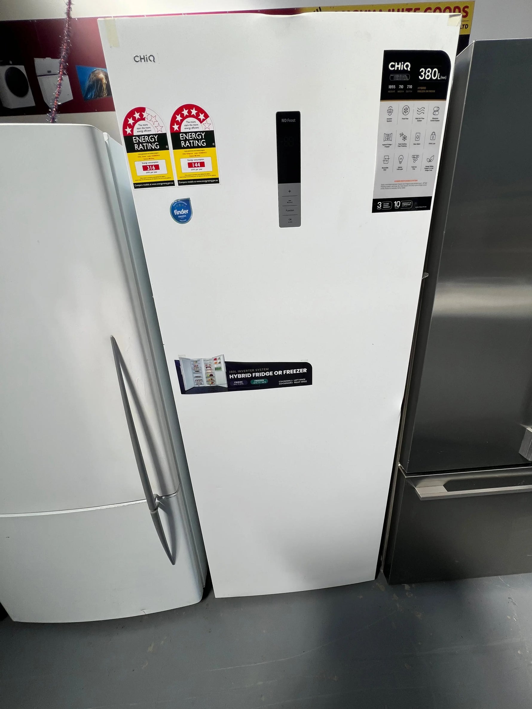 Refurbished CHIQ 380 litres Fridge or Freezer | ADELAIDE
