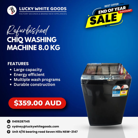 Refurbished CHIQ washing machine 8.0 KG | SYDNEY