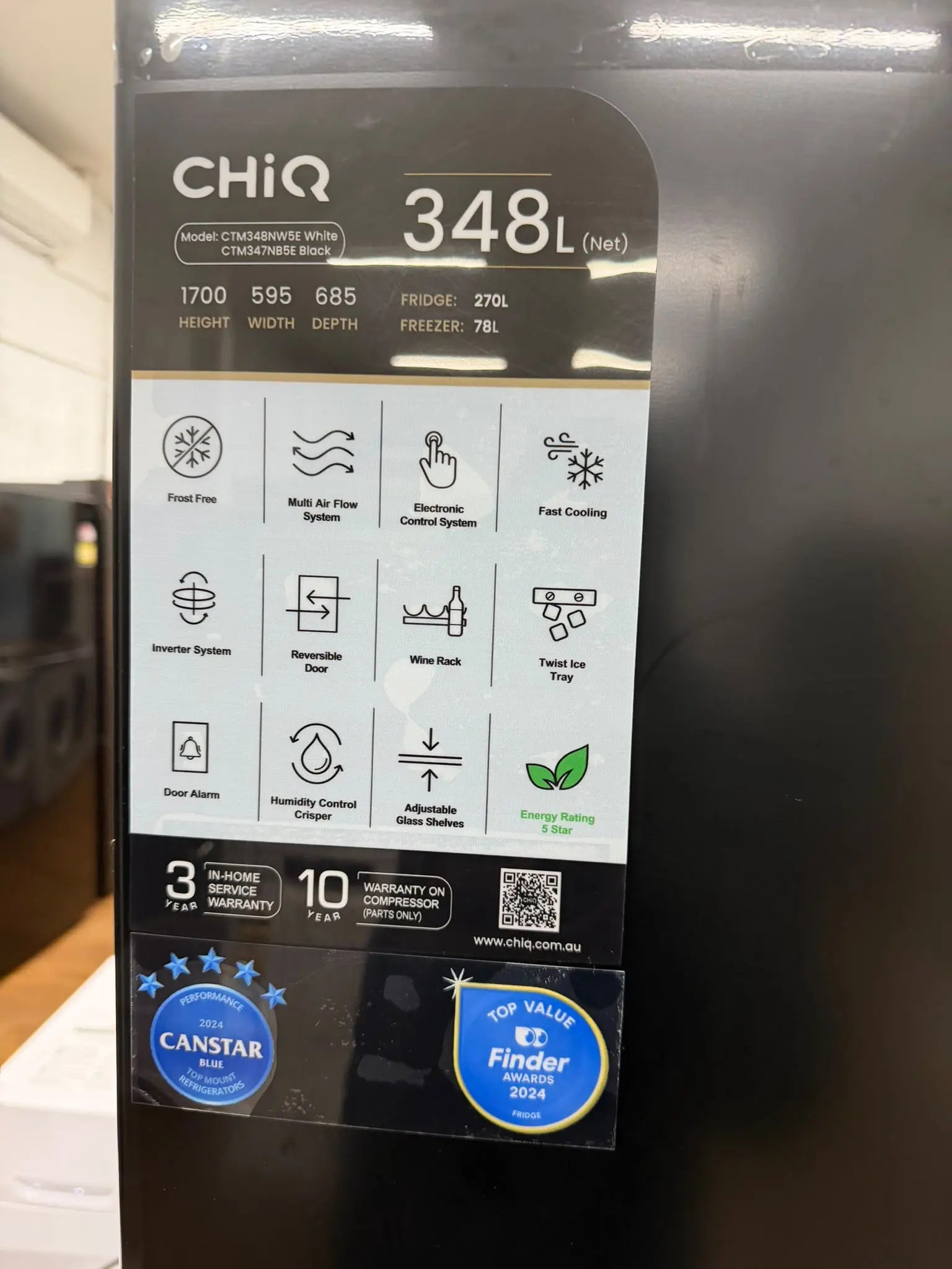 Refurbished CHiQ 348L Fridge & Kogan 9kg Washer Combo | RESERVOIR