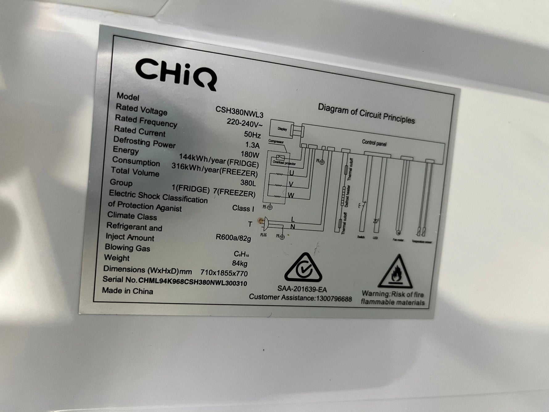 Refurbished CHiQ 380L Hybrid Upright Freezer or Fridge Frost Free | ALEXANDRIA