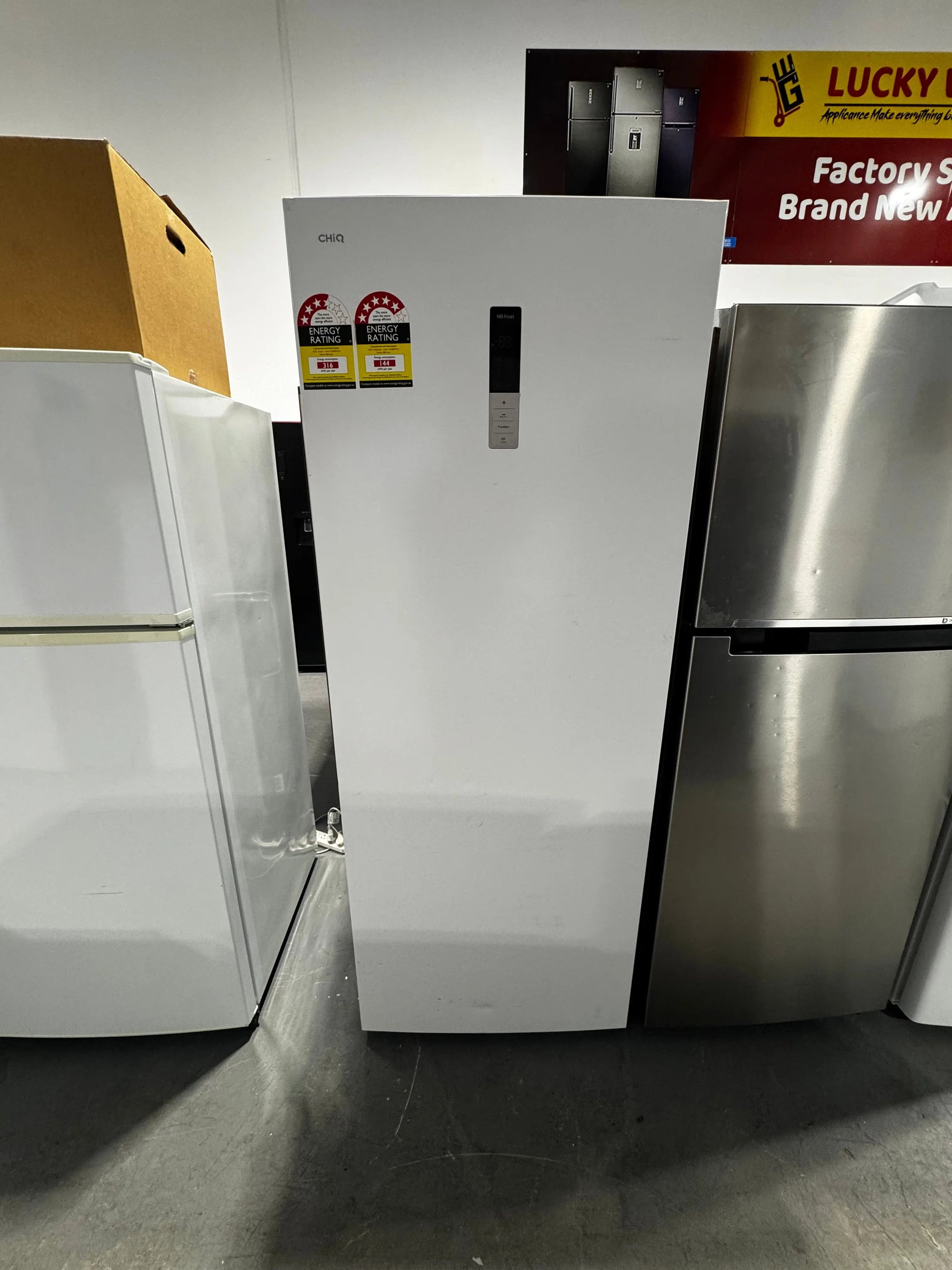 Refurbished CHiQ 380L Hybrid Vertical Fridge / Freezer – Frost Free Inverter System | CSH380NWL3 | PERTH