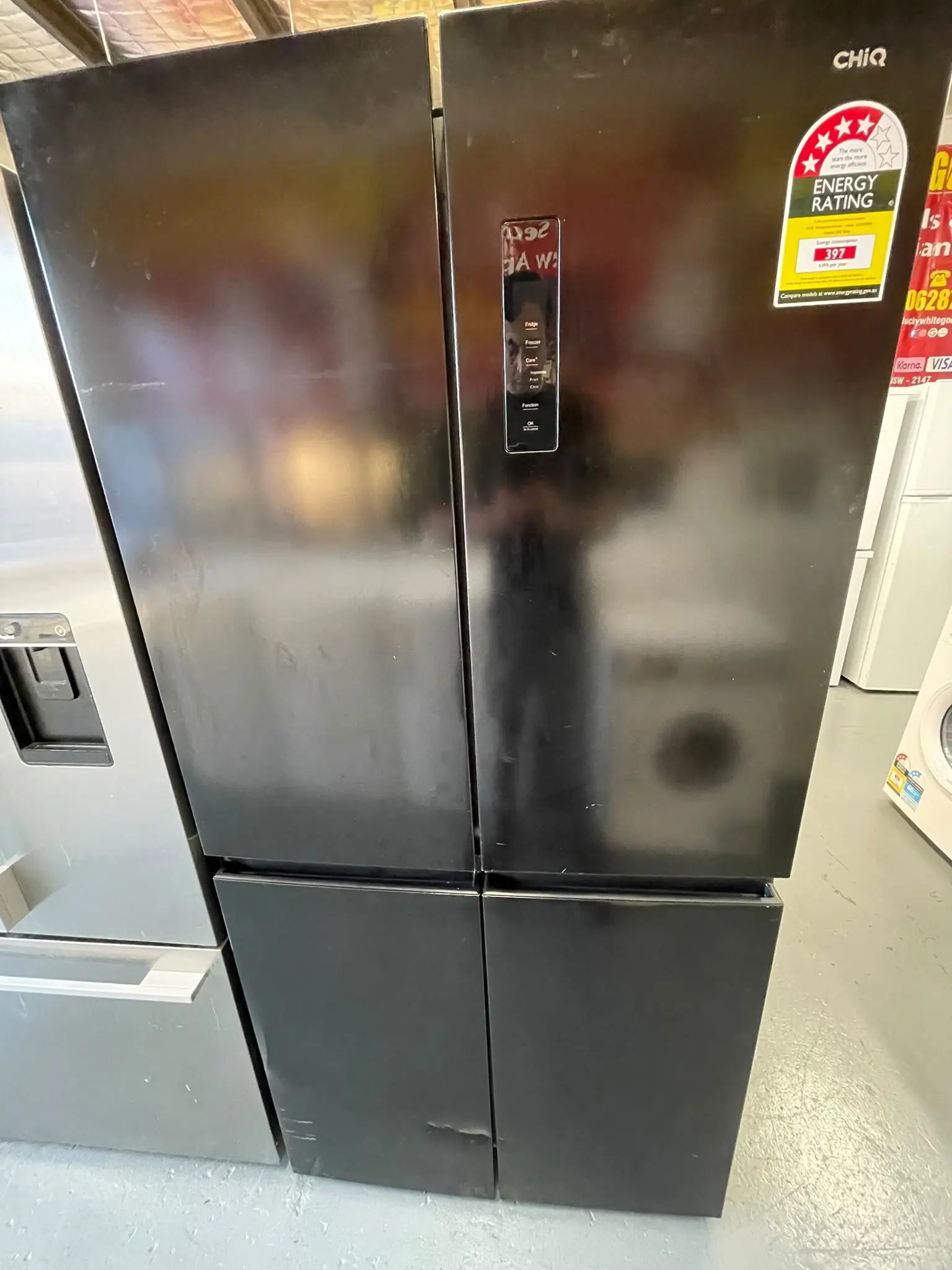 Refurbished CHiQ 503L French Door Refrigerator – Black | ALEXANDRIA