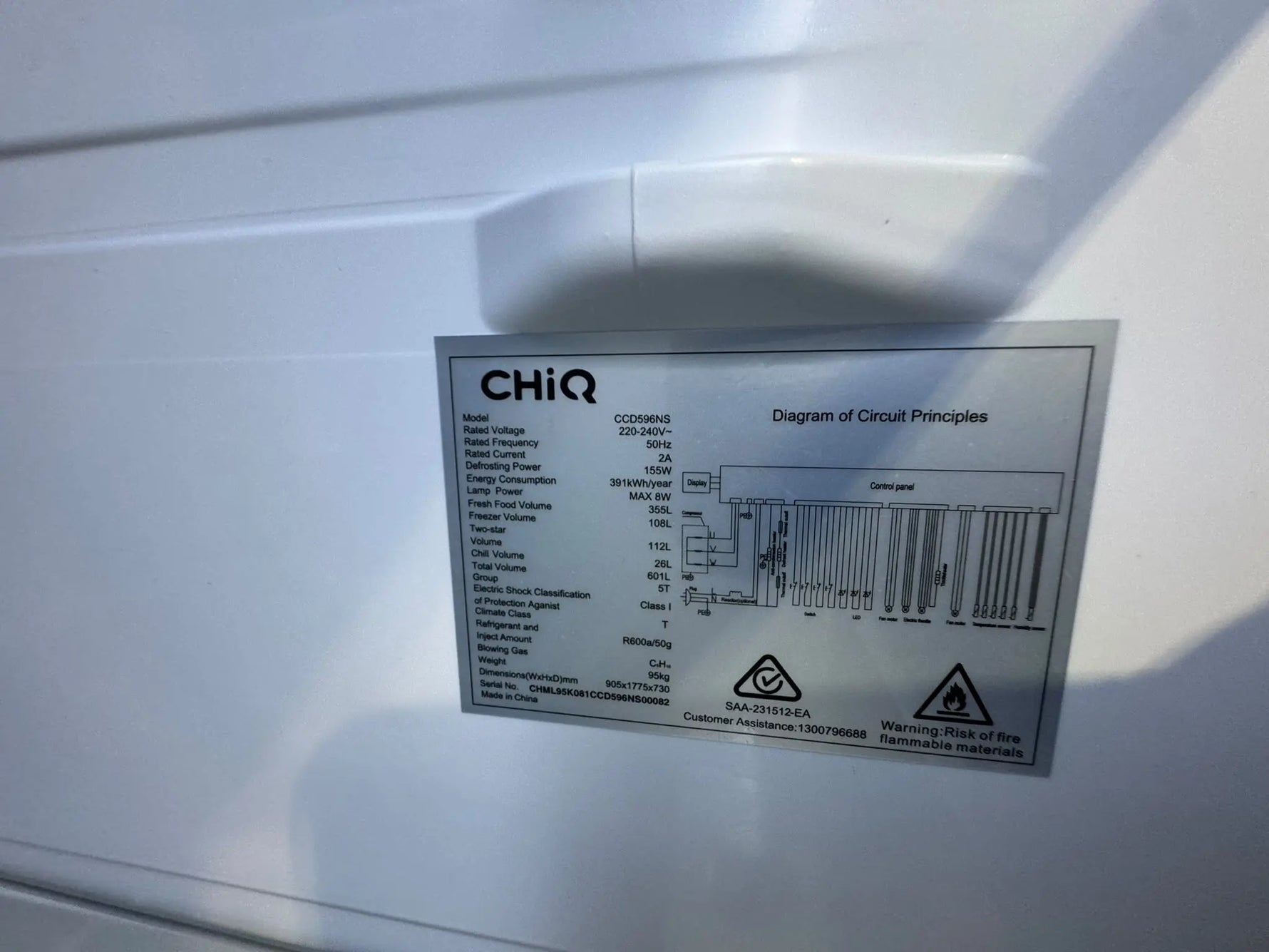 Refurbished CHiQ 503L Quad Door Fridge Freezer CCD596NS | PERTH