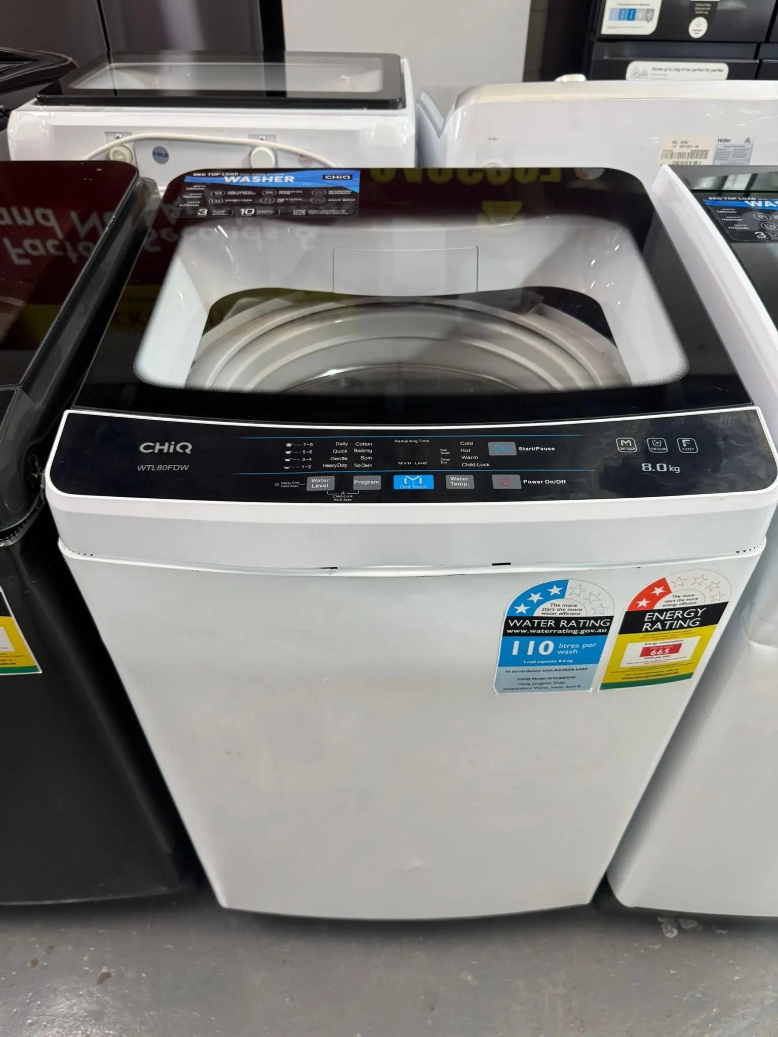 Refurbished CHiQ 8kg Top Load Washing Machine WTL80FDW | SYDNEY