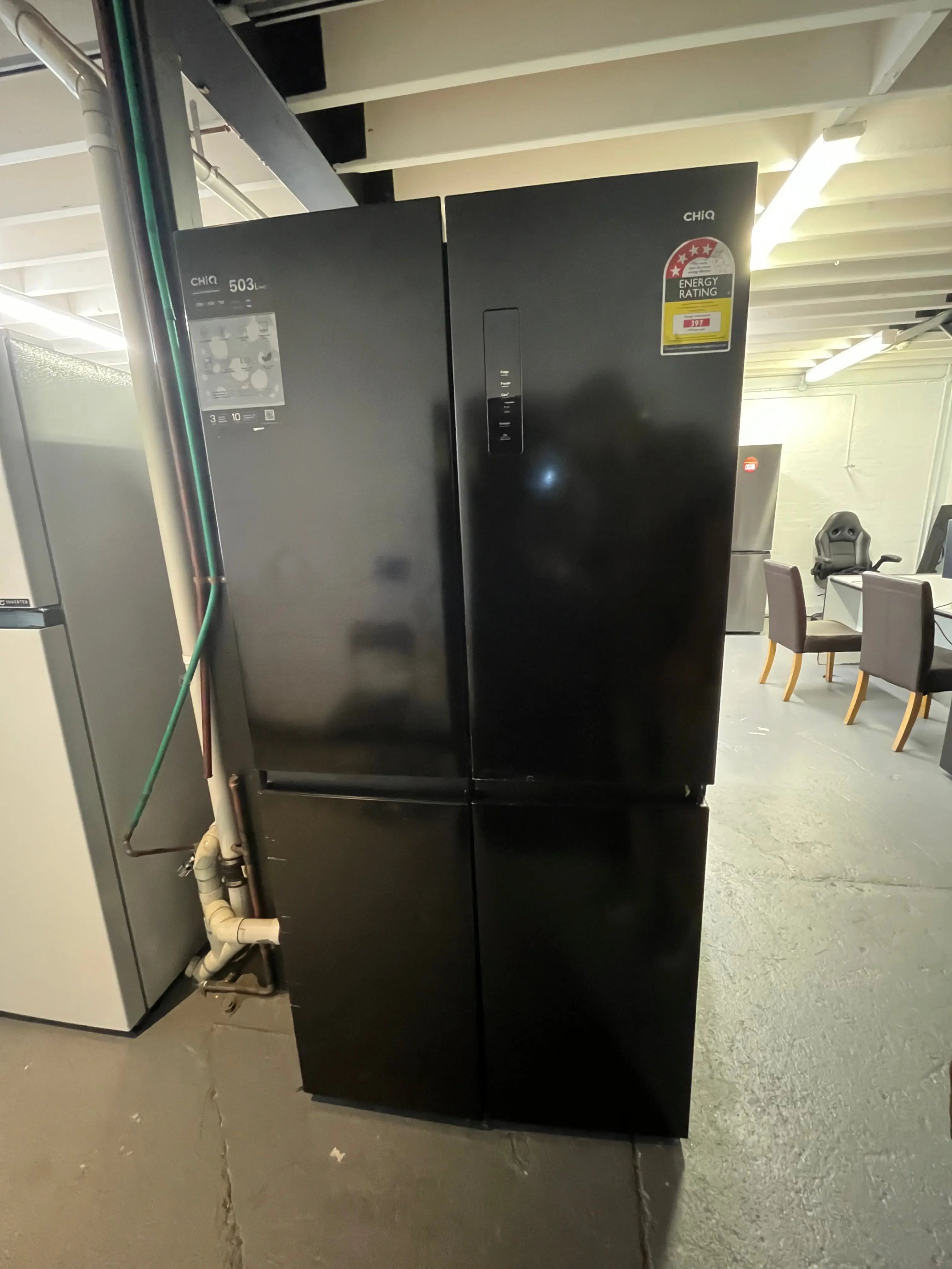 Refurbished CHiQ CCD503NB 503L French Door Fridge – Black | ALEXANDRIA