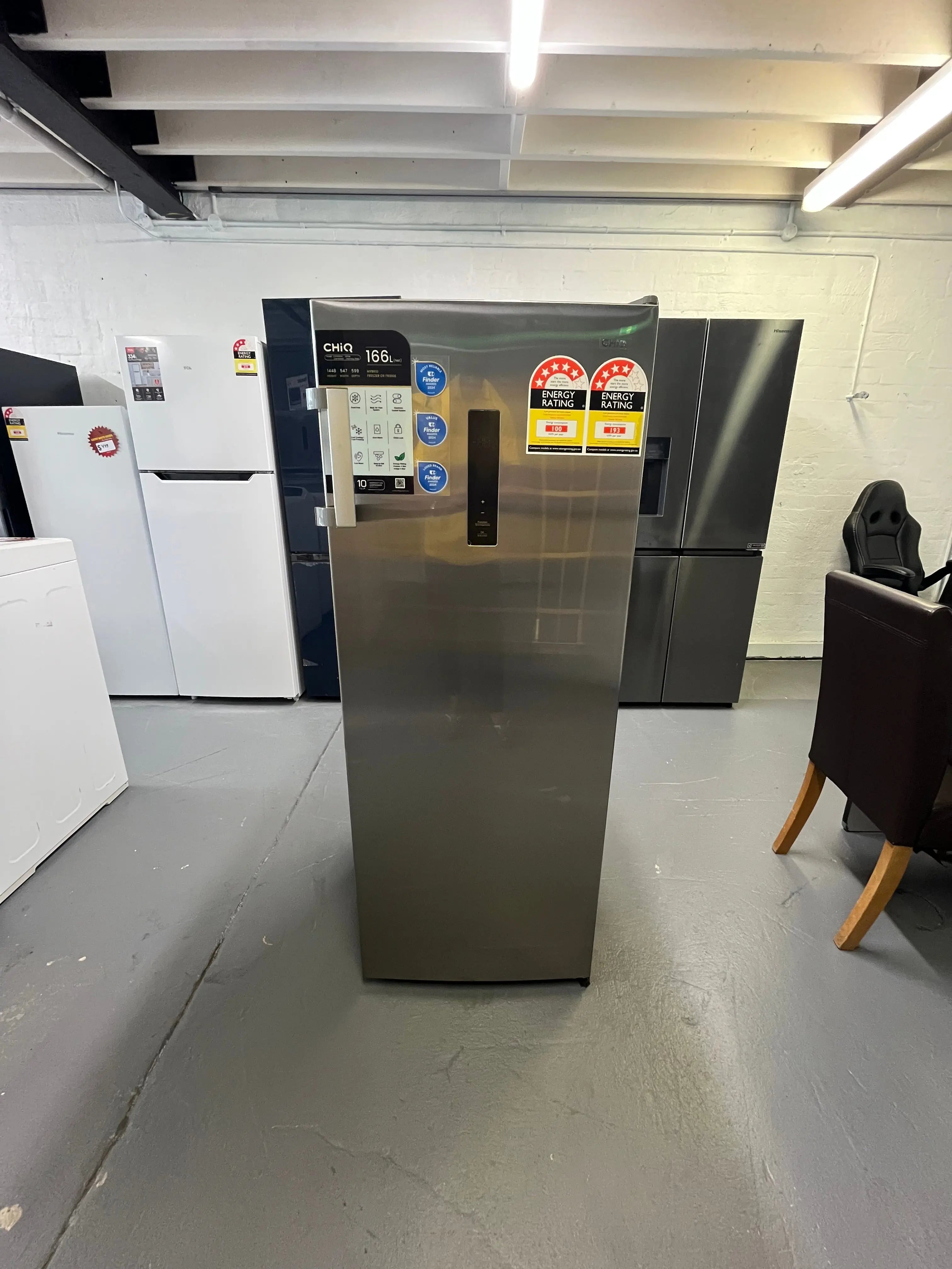 Refurbished CHiQ CSH165NSS 165L Hybrid Refrigerator/Freezer – Stainless Steel Finish | ALEXANDRIA