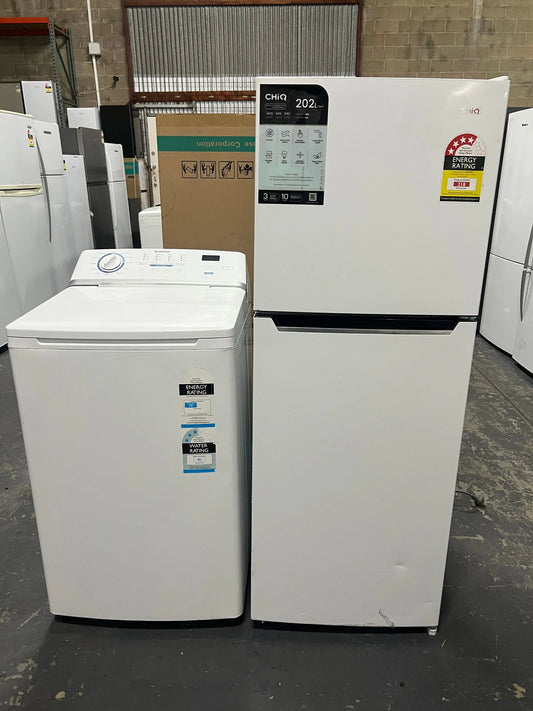 Refurbished Chiq 202L Fridge Freezer And Simpson 5.5kg washer | ADELAIDE