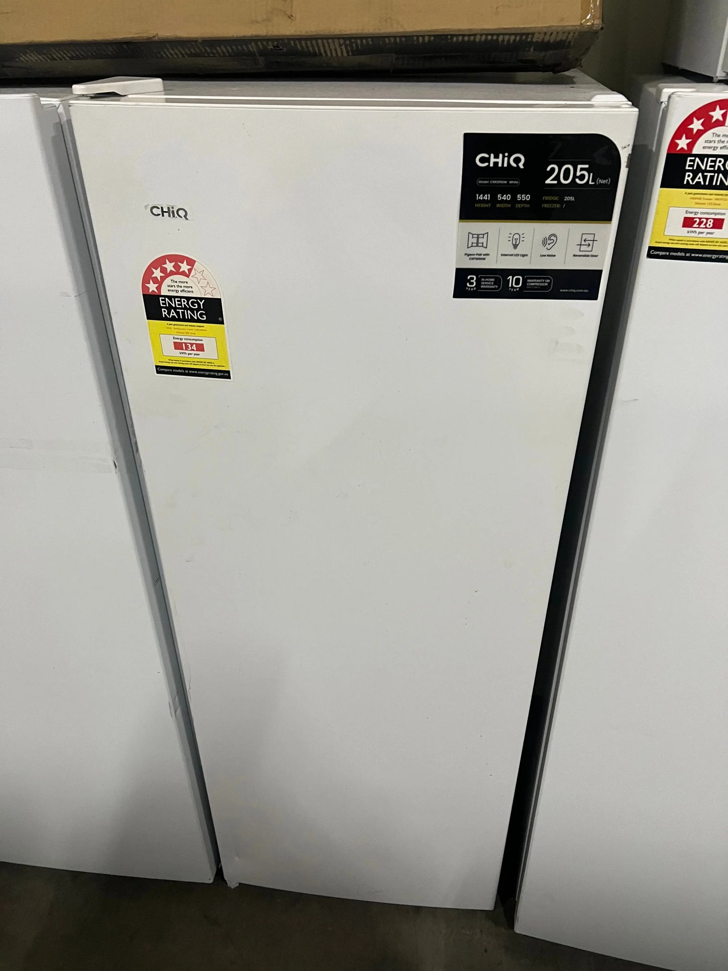 Refurbished Chiq 205L Upright Fridge | ADELAIDE