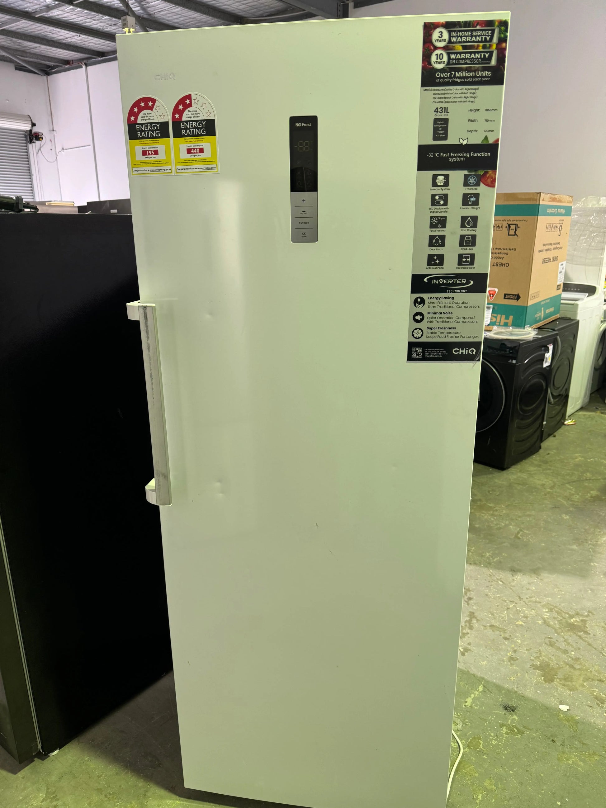 Refurbished Chiq 432 Litres Upright Freezer | PERTH