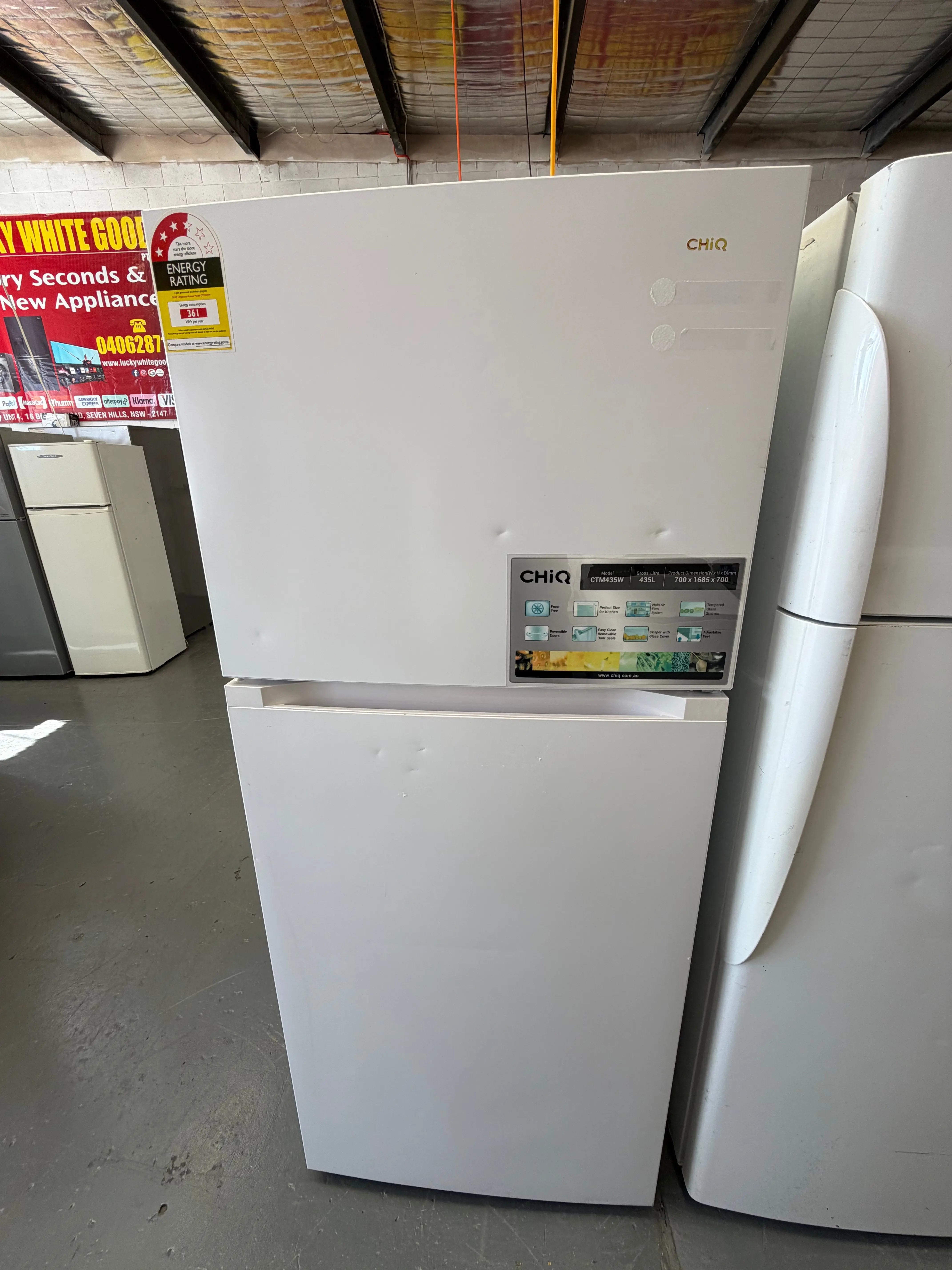 Refurbished Chiq 435 ltr Top mount fridge freezer