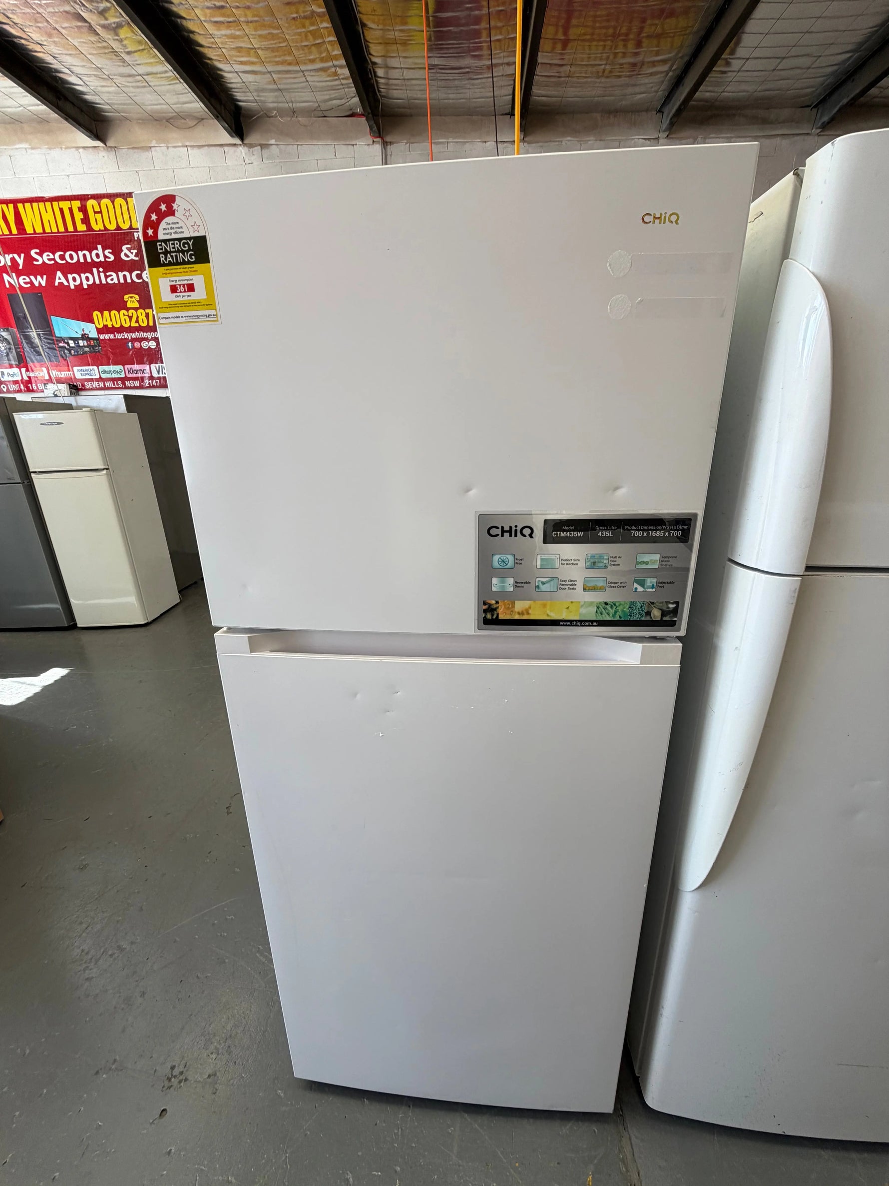 Refurbished Chiq 435 ltr Top mount fridge freezer