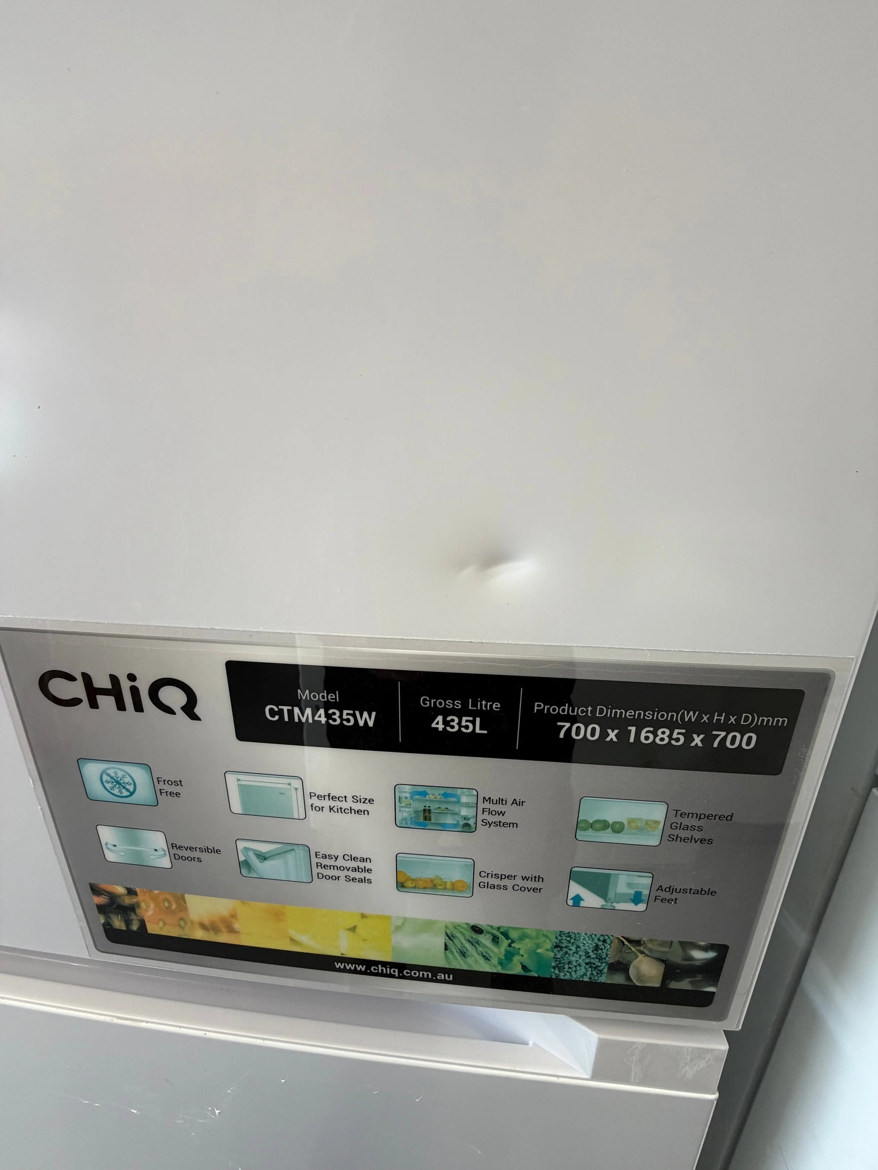 Refurbished Chiq 435 ltr Top mount fridge freezer