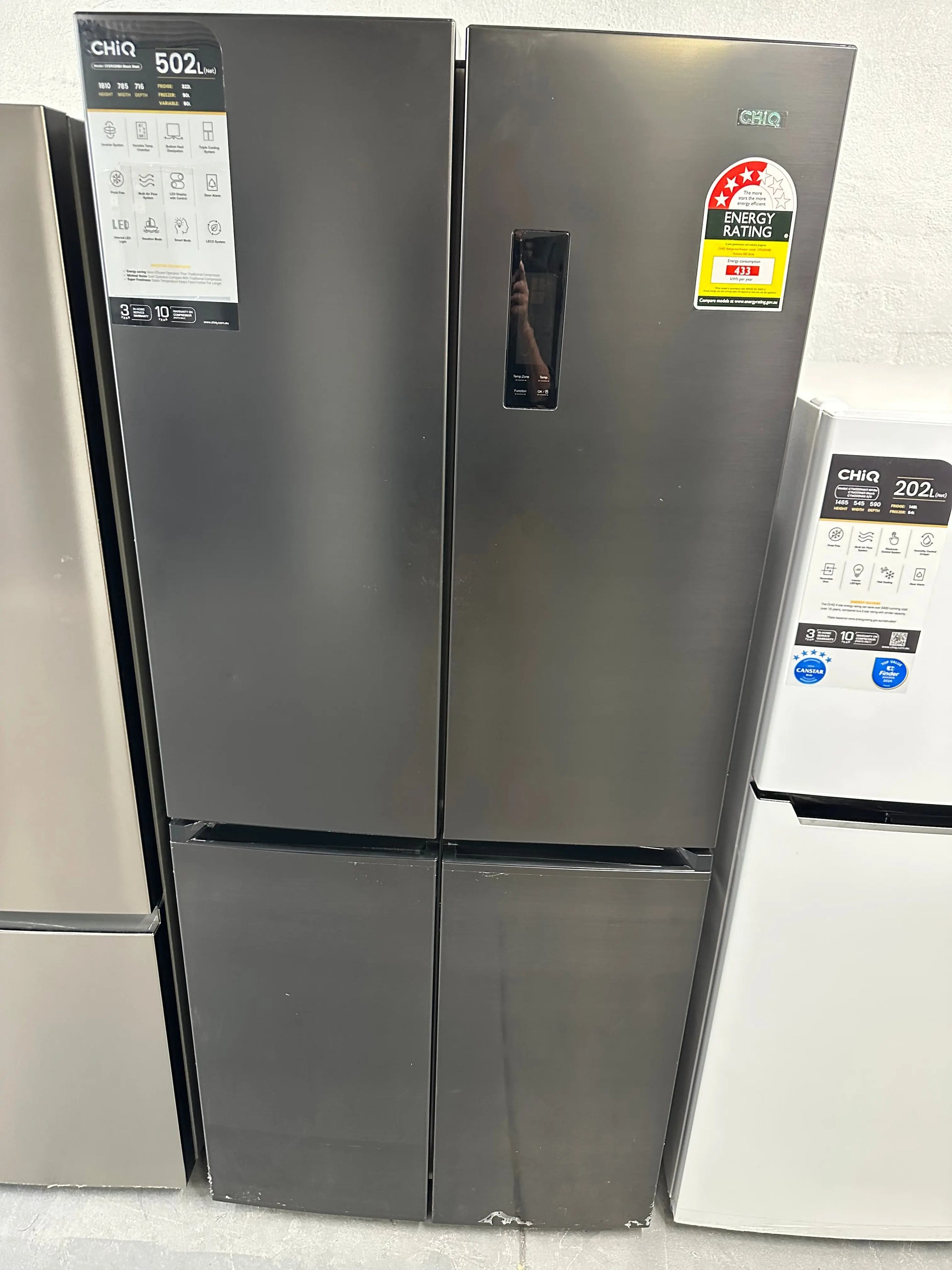 Refurbished Chiq 502 ltr quad door fridge freezer | ALEXANDRIA