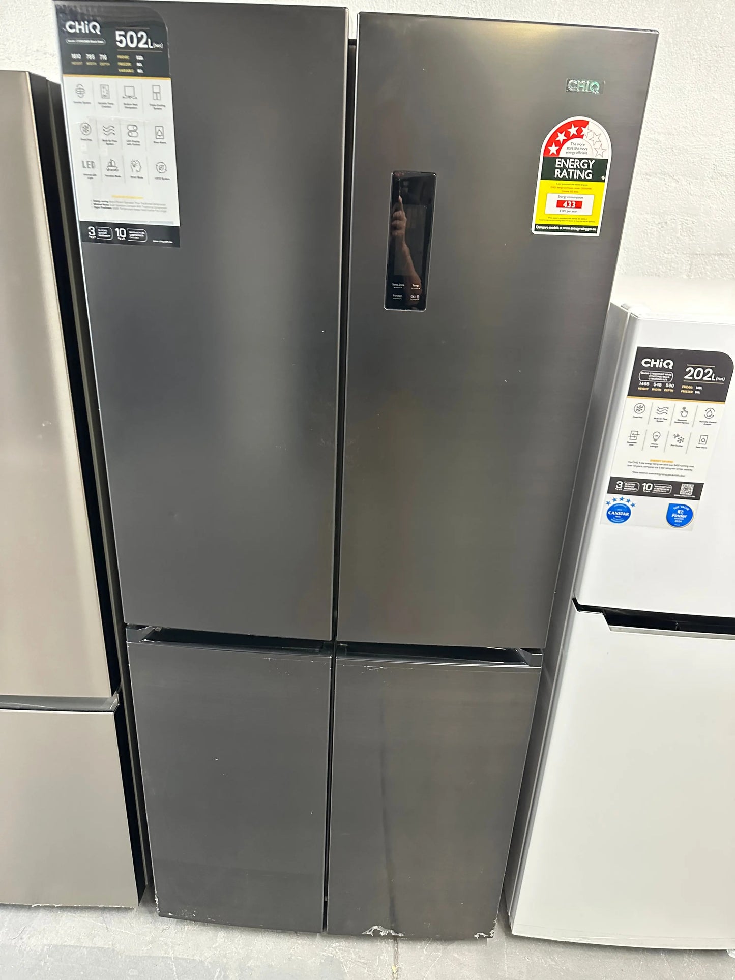 Refurbished Chiq 502 ltr quad door fridge freezer | ALEXANDRIA