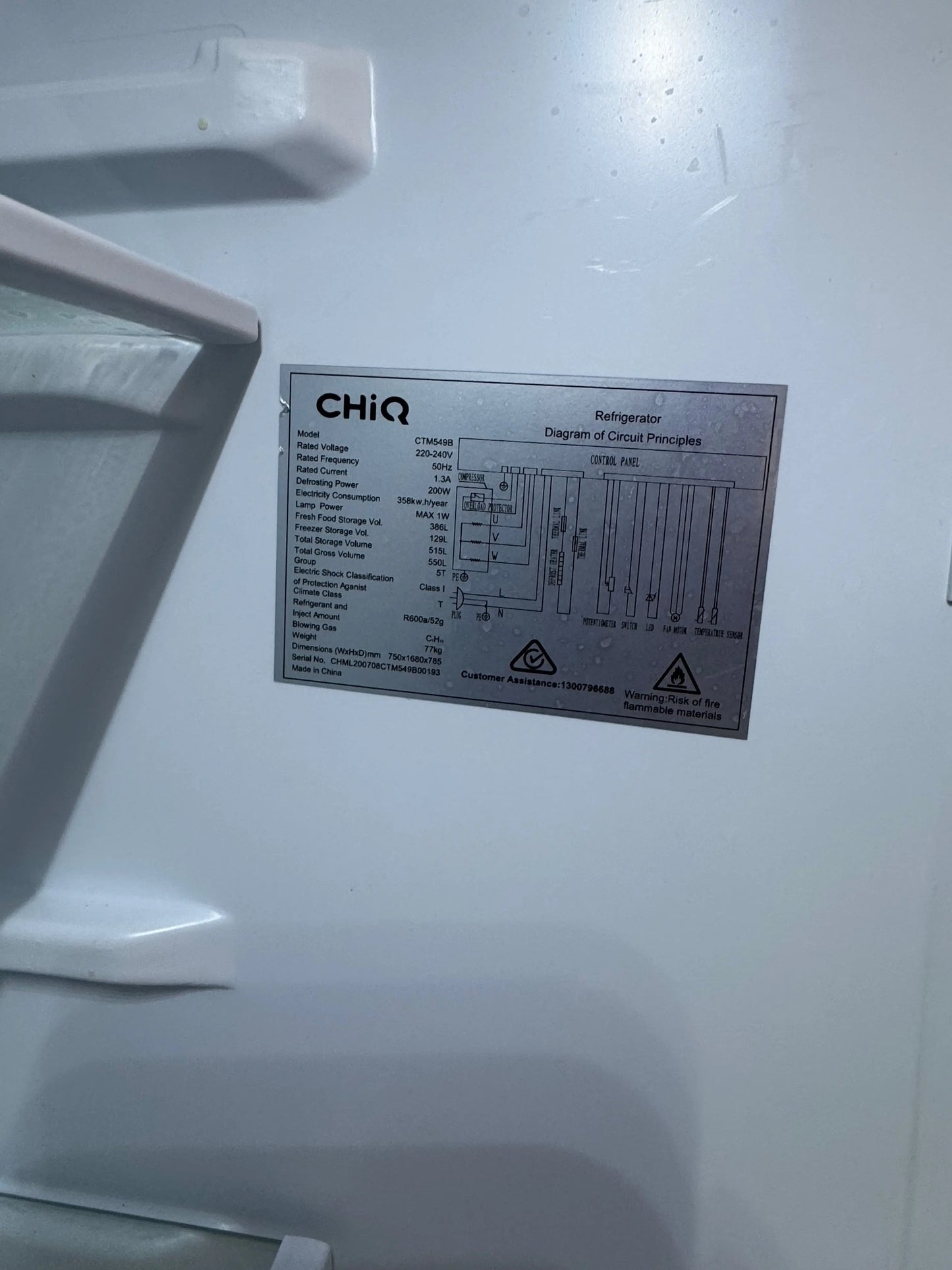 Refurbished Chiq 549L fridge freezer | PERTH