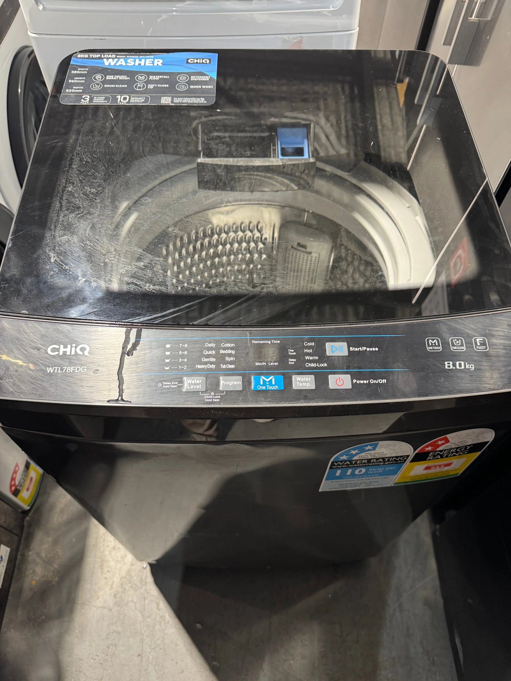 Refurbished Chiq 8kg washing machine