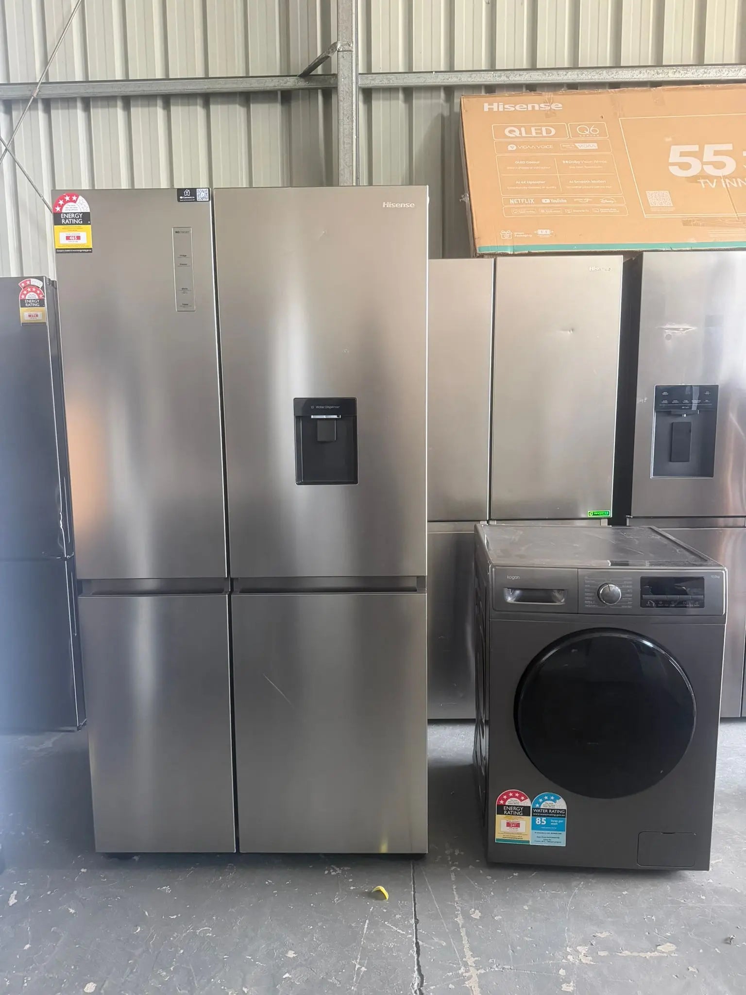 Refurbished Combo – Hisense 649L Fridge + Kogan 10KG Washer | BRISBANE