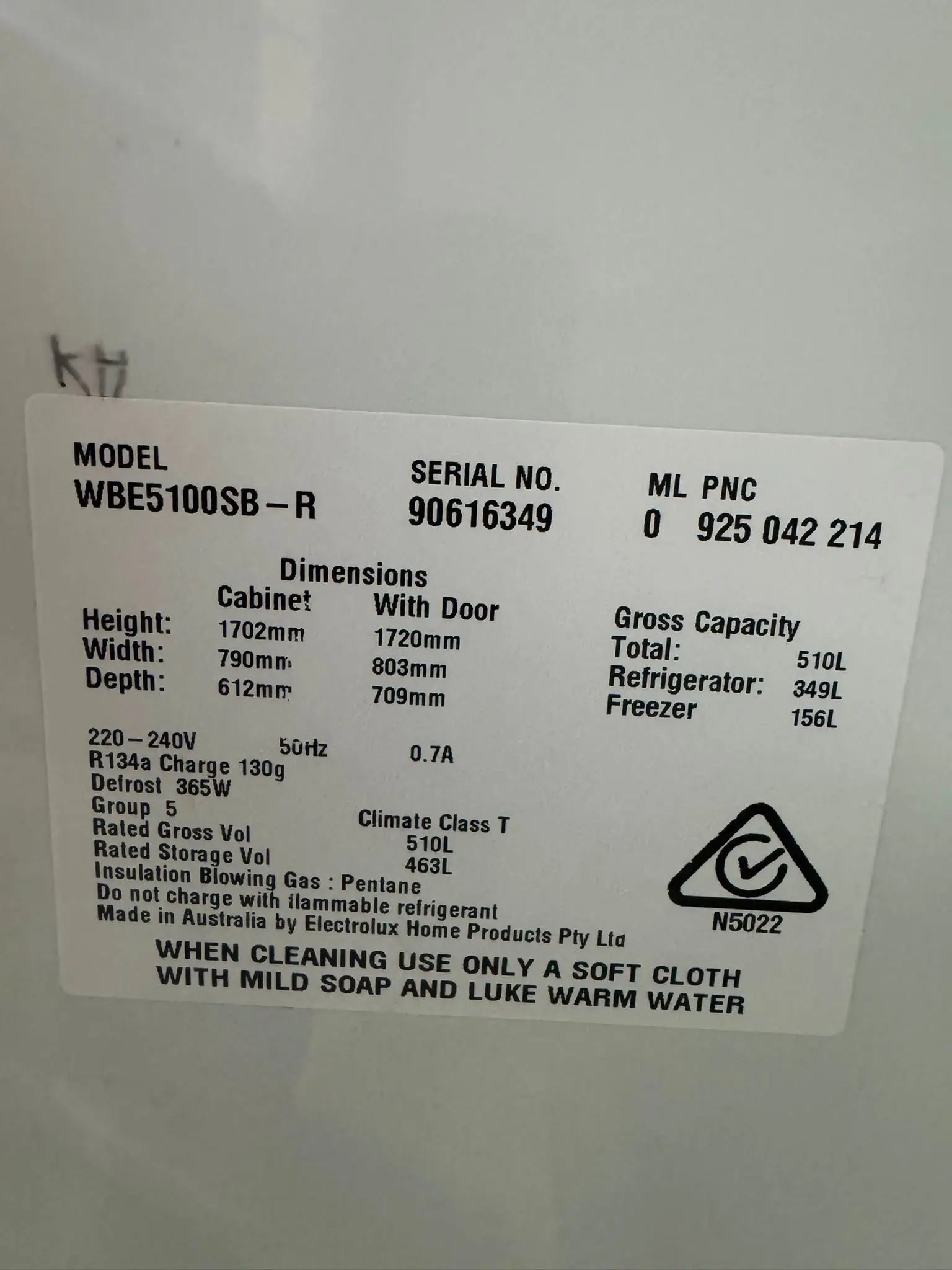 Refurbished Electrolux 510L Bottom Mount Fridge Freezer | PERTH
