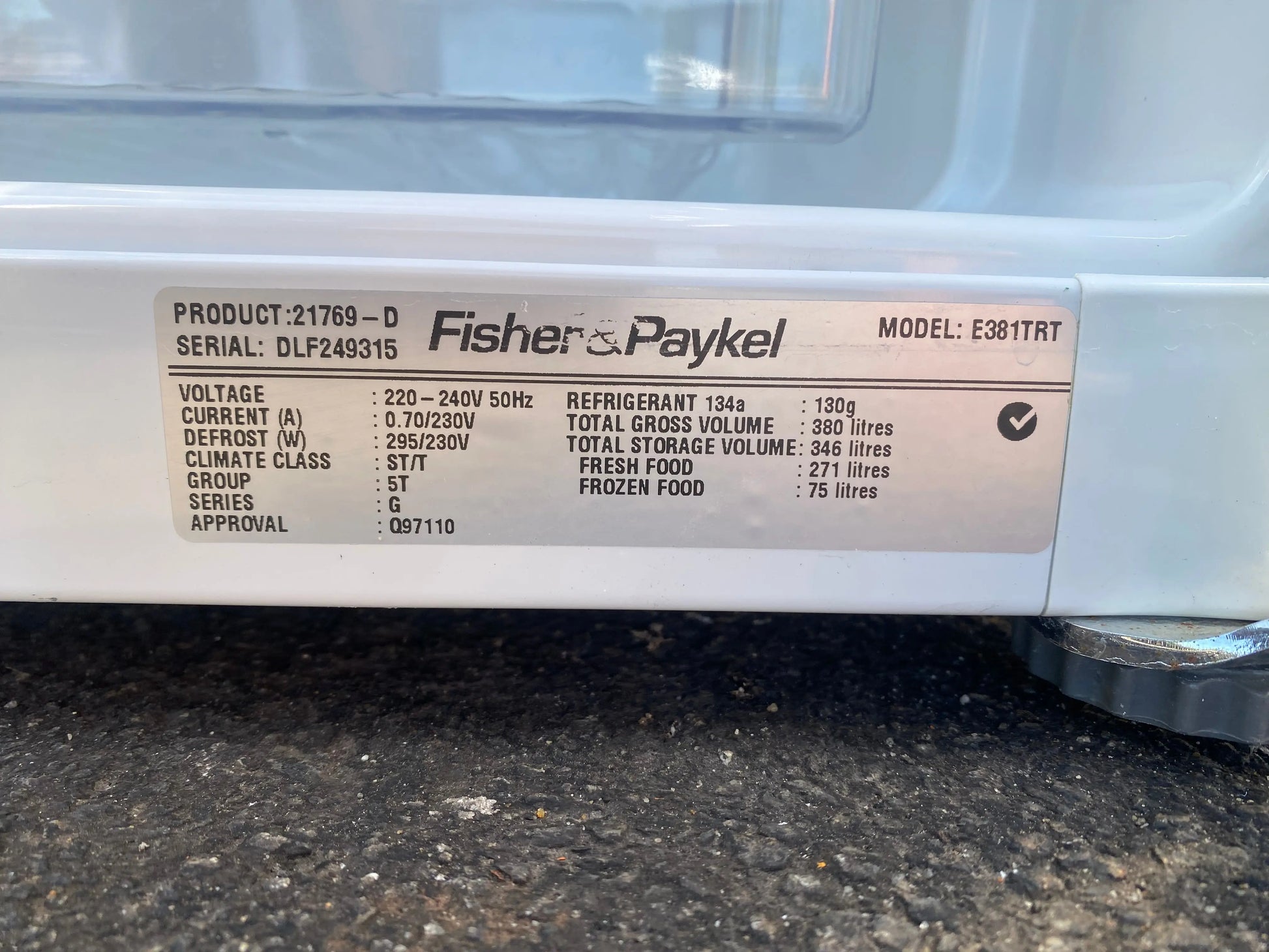 Refurbished Fisher & Paykel 380L Fridge Freezer | PERTH