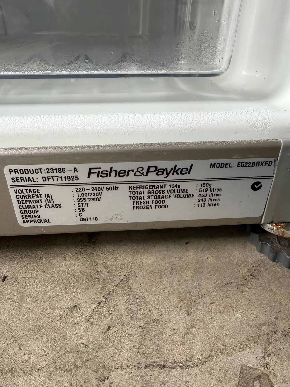 Refurbished Fisher & Paykel 512L Fridge Freezer E522BRXFD | MELBOURNE