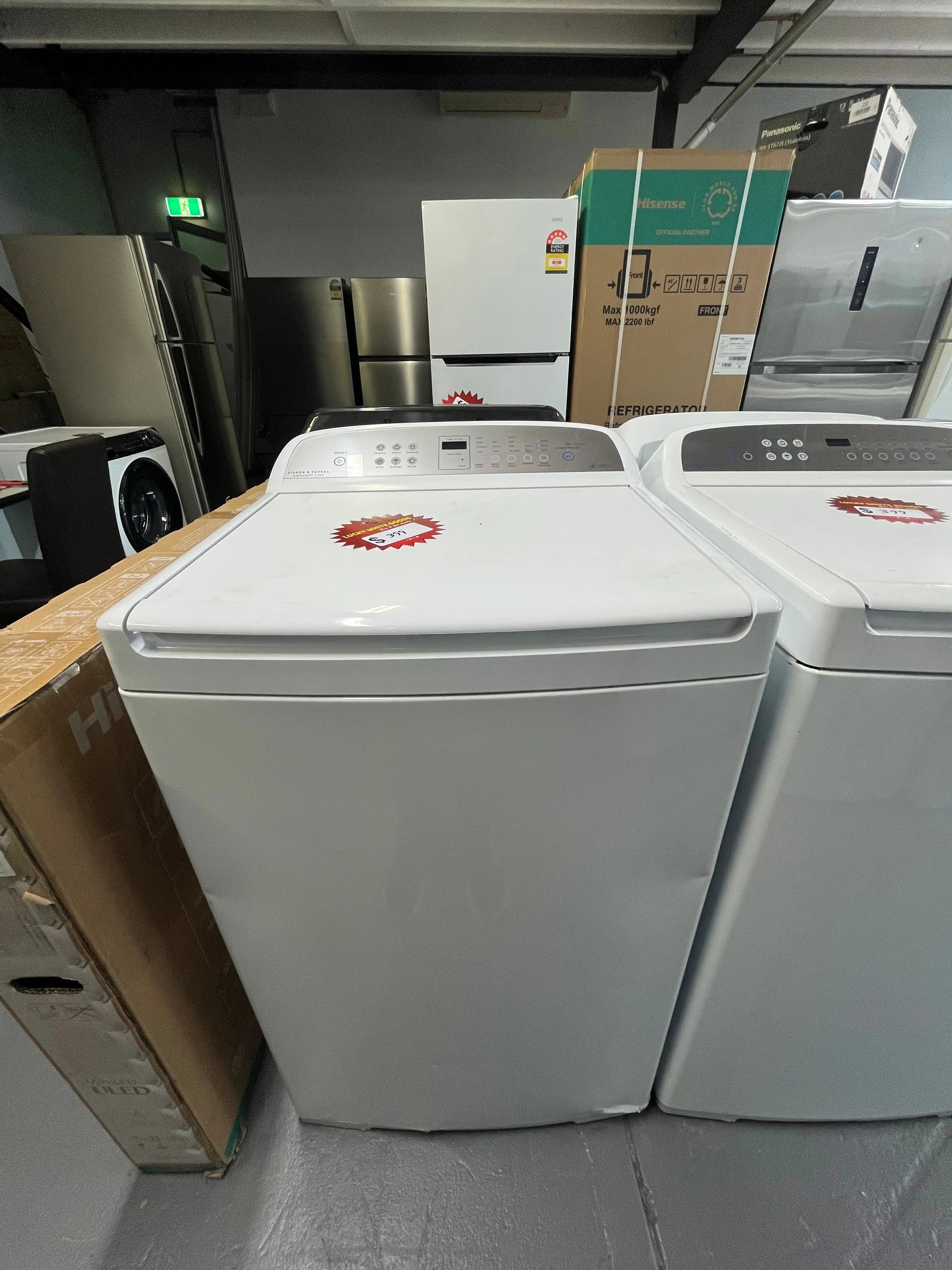 Refurbished Fisher & Paykel Series 5 8.5kg Top Load Washing Machine WA8560G1 – 8.5 kg WashSmart™ Top Loader, 1000 RPM, SmartDrive™ Technology | ALEXANDRIA