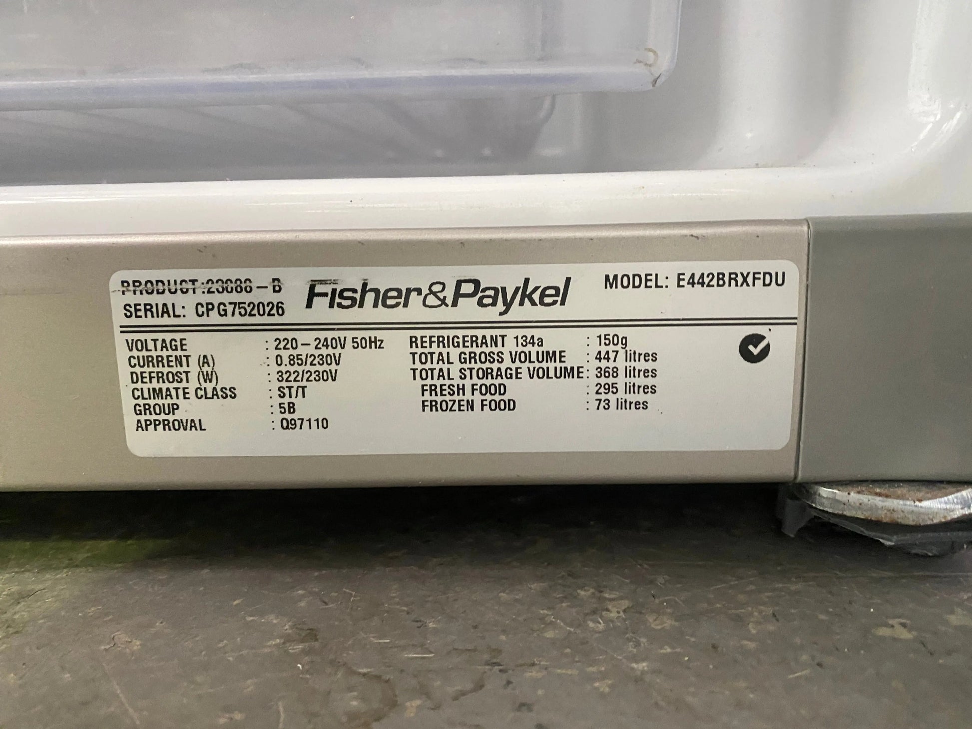 Refurbished Fisher and Paykel 447  Litres Fridge Freezer | PERTH