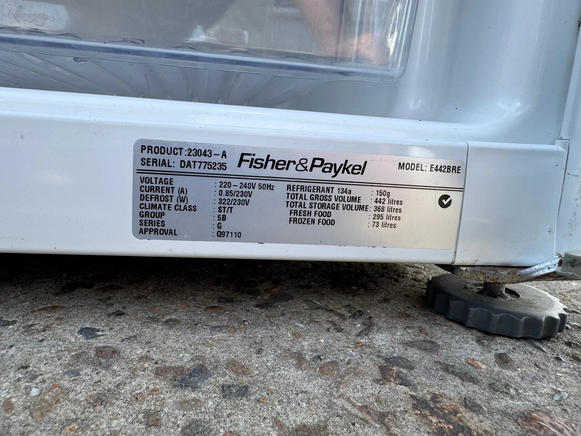 Refurbished Fisher and paykel fridge Freezer 442 L | SYDNEY