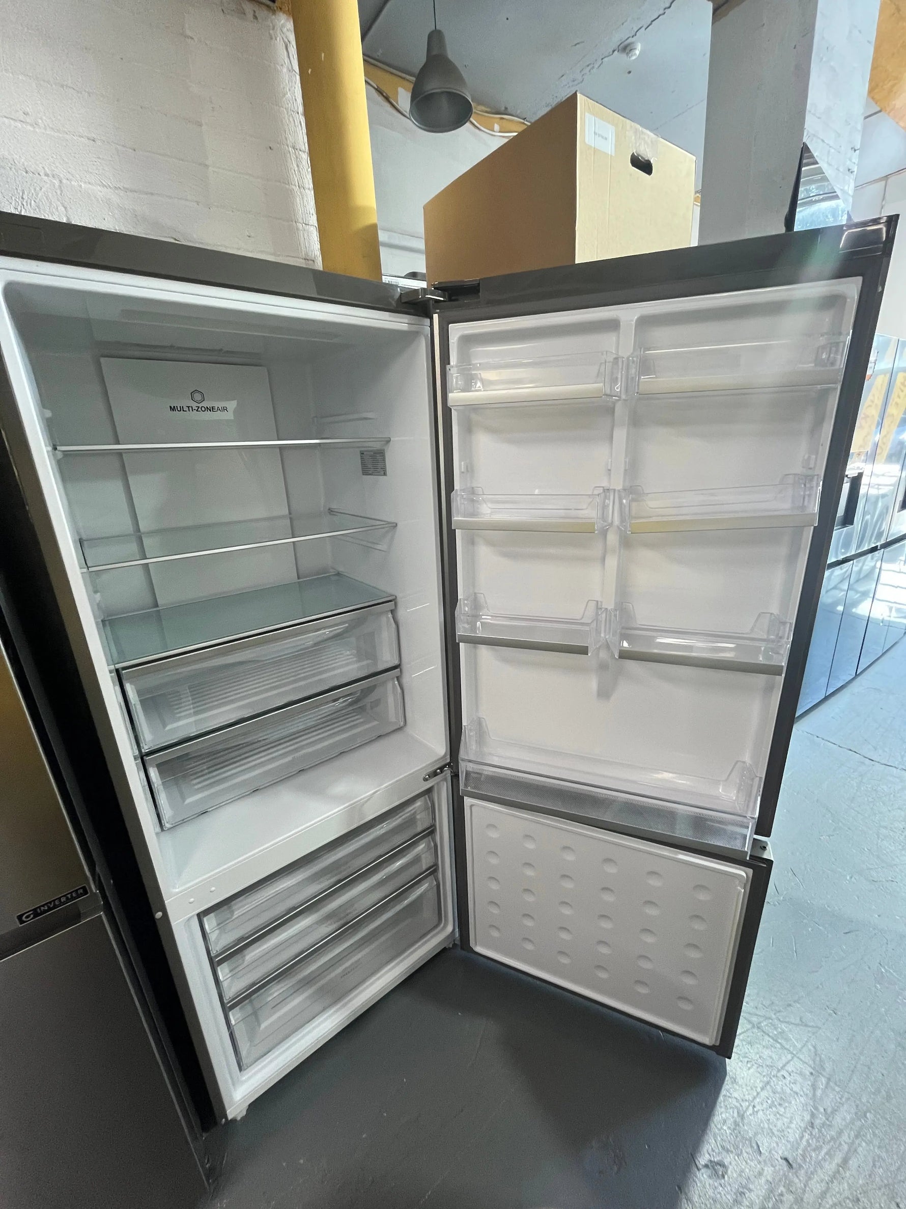 Refurbished Haier 416L Bottom Mount Fridge – Silver | Model HRF450BS2 | Frost Free | 5 Star Energy Rating | ALEXANDRIA