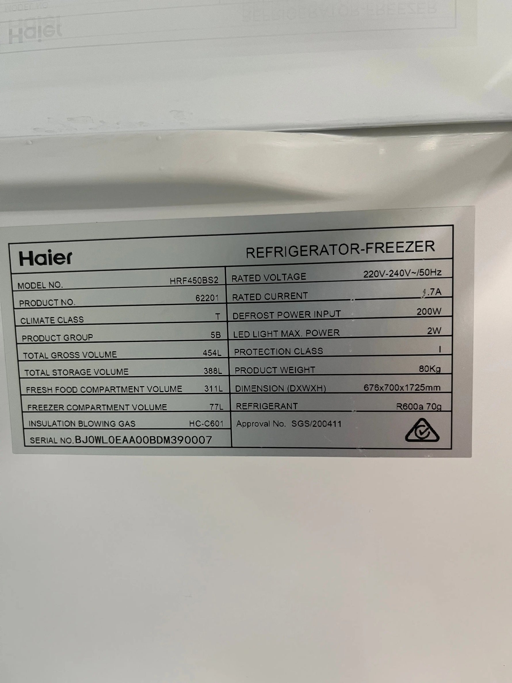 Refurbished Haier 416L Bottom Mount Fridge – Silver | Model HRF450BS2 | Frost Free | 5 Star Energy Rating | ALEXANDRIA