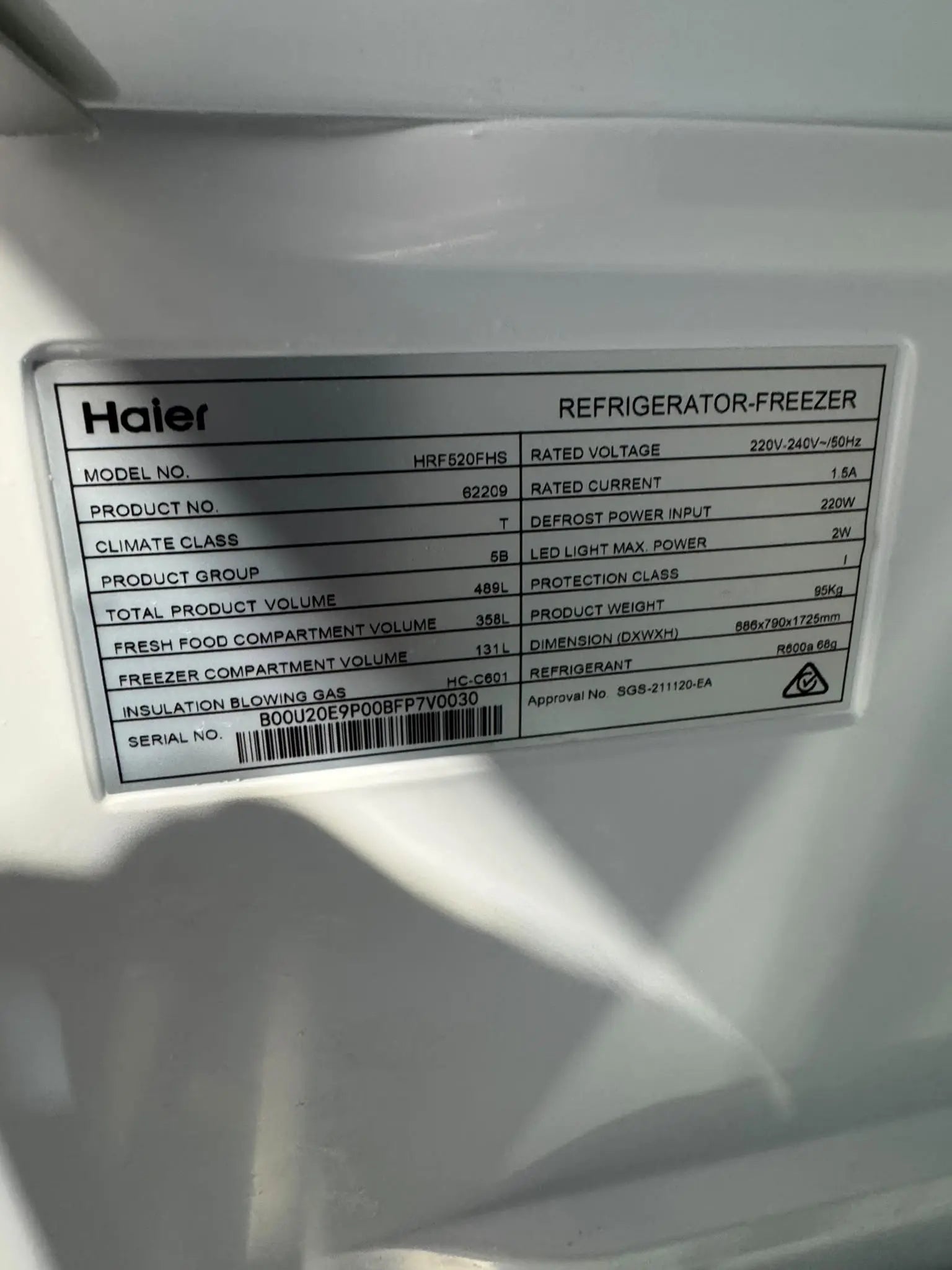Refurbished Haier 489L French Door Fridge Freezer | PERTH