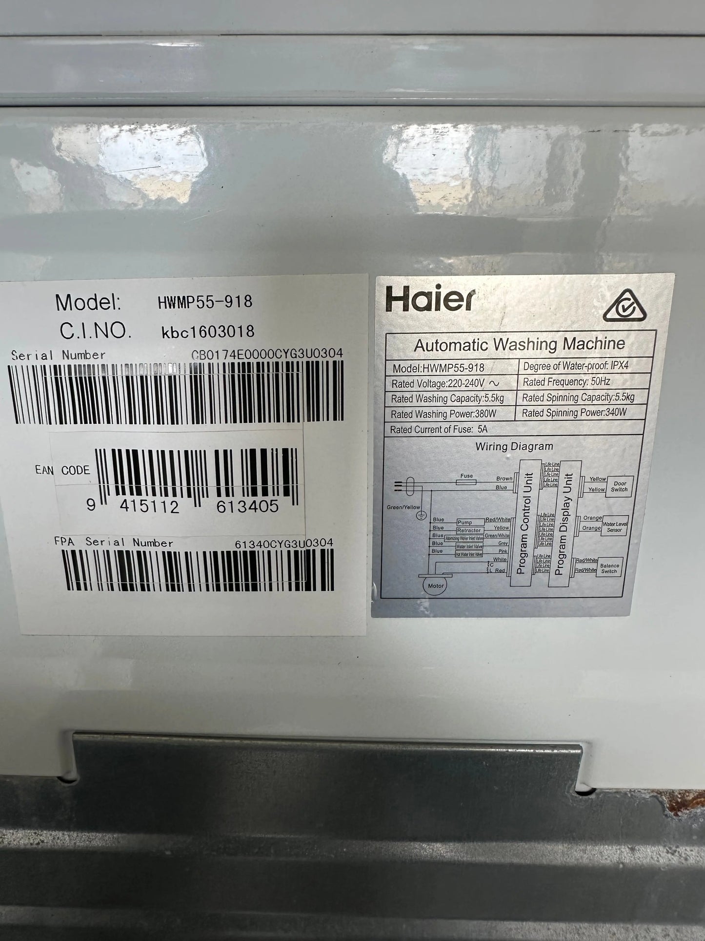 Refurbished Haier 5.5kg washer | BRISBANE