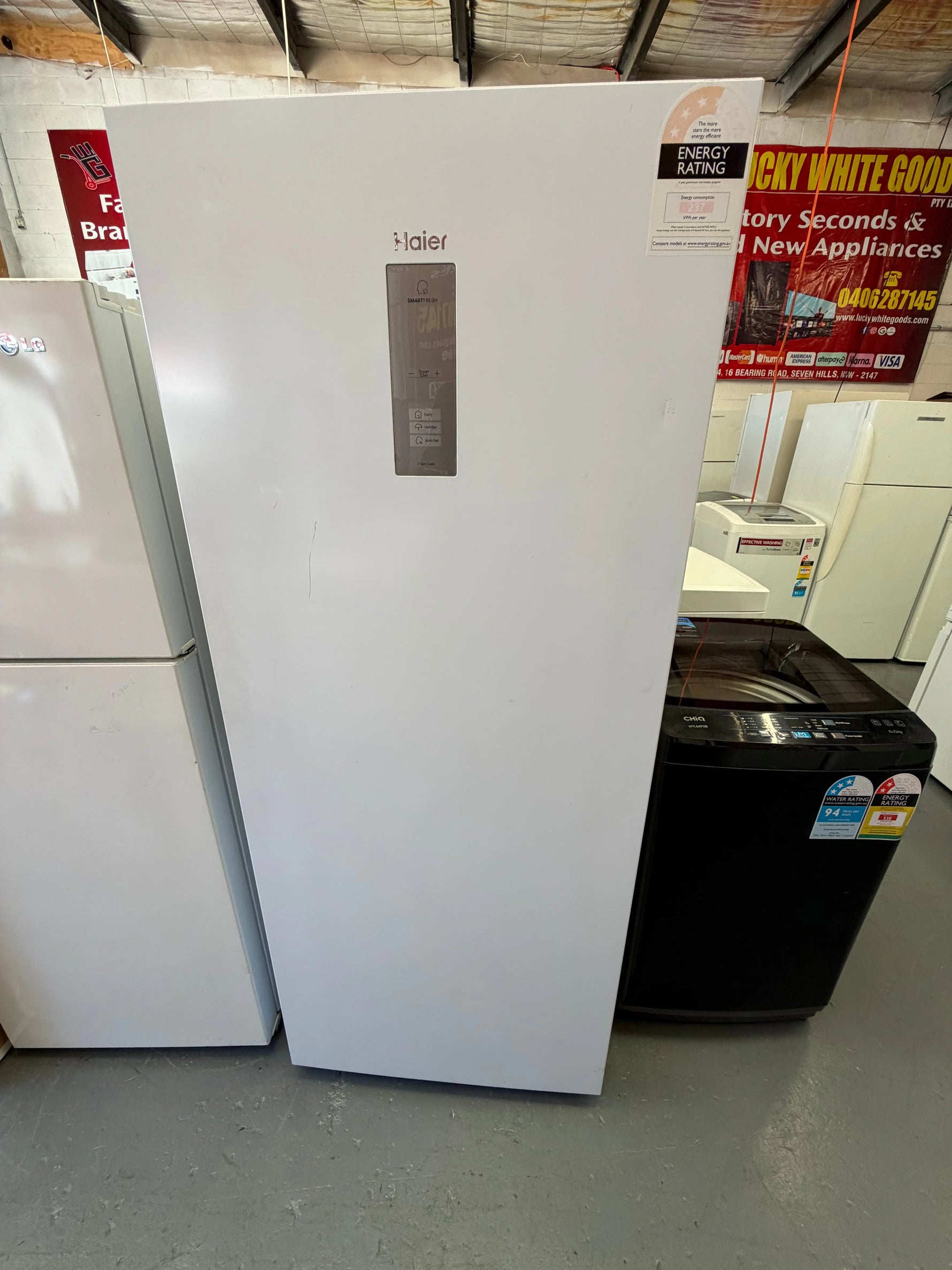 Refurbished Haier 505 ltr upright fridge