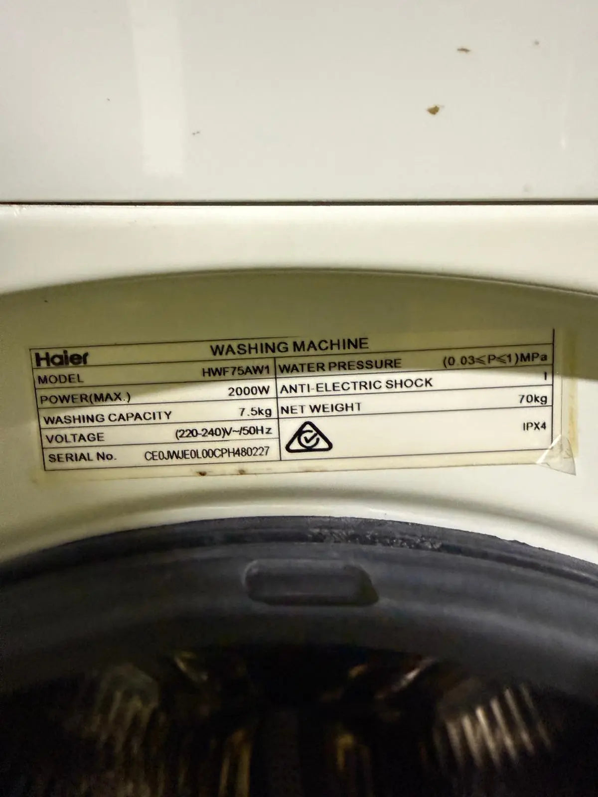 Refurbished Haier 7.5kg Washing Machine | BRISBANE