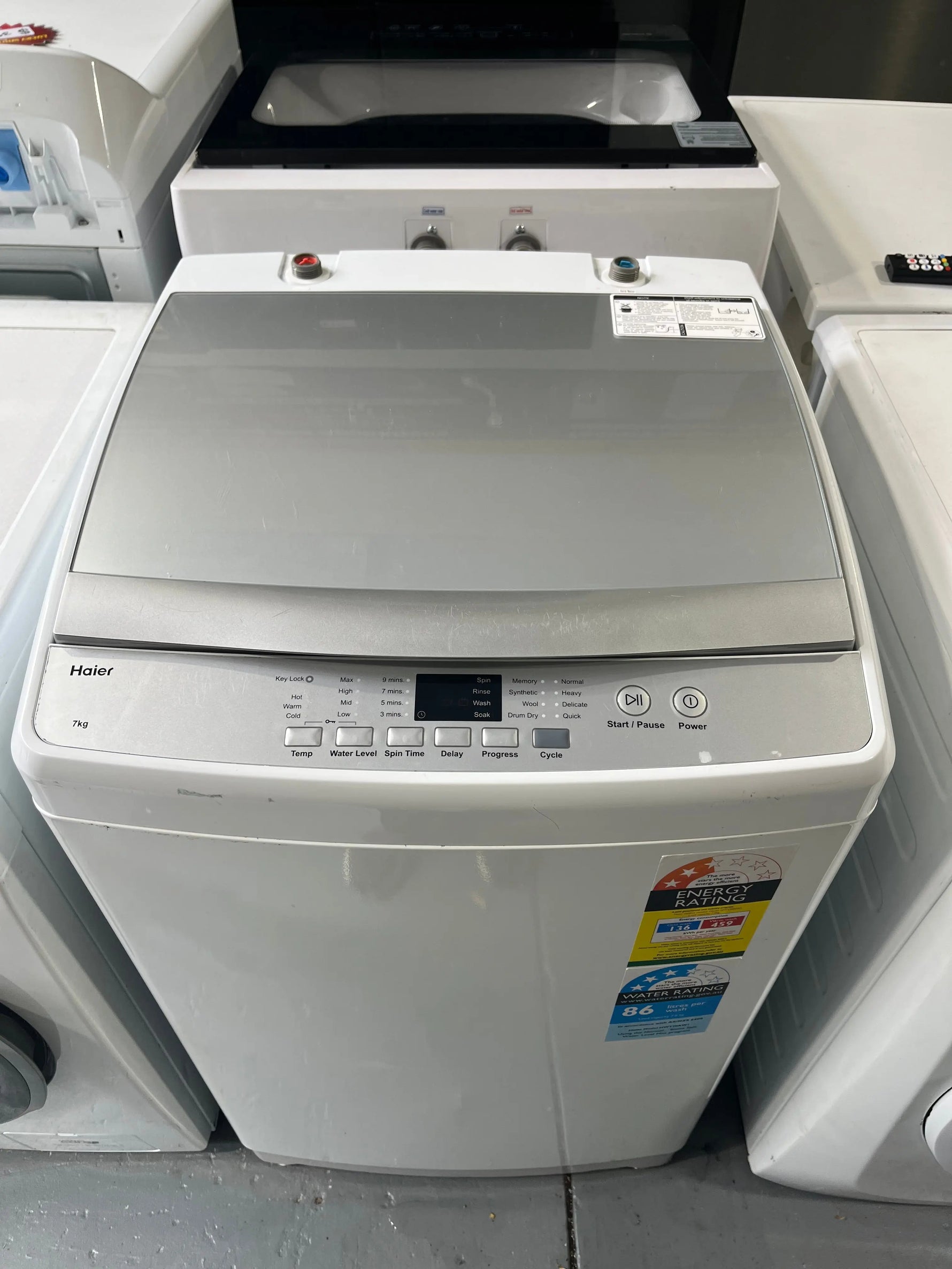 Refurbished Haier 7kg Top Load Washing Machine – HWT70AWI – White | ALEXANDRIA