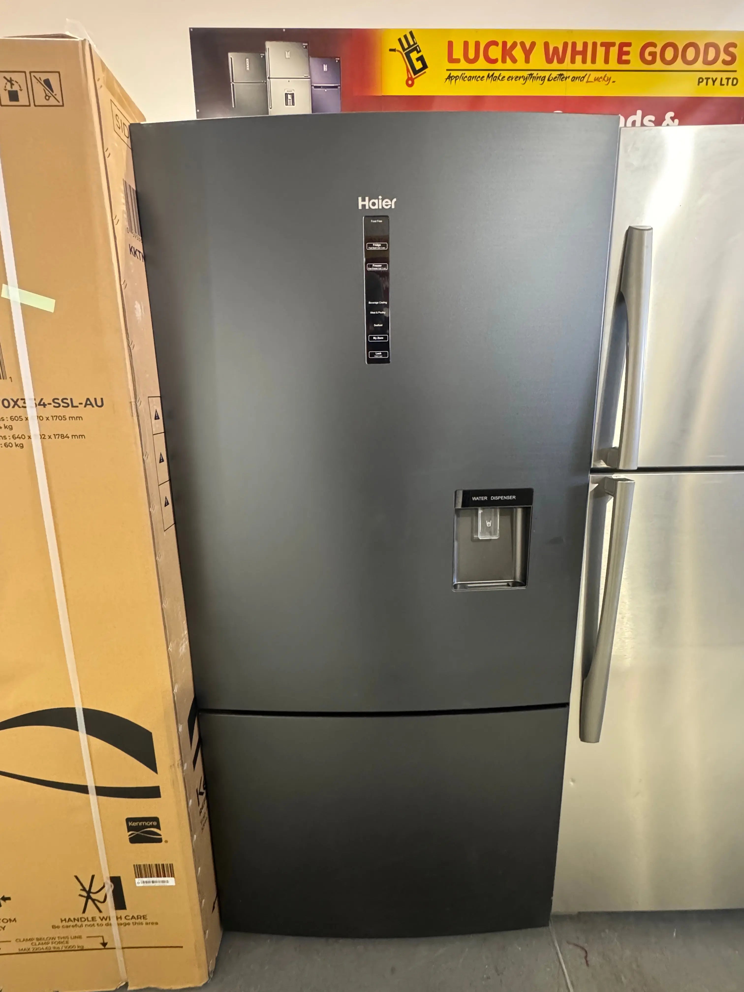 Refurbished Haier HRF520BHC 493L Bottom Mount Fridge Freezer with Water Dispenser
