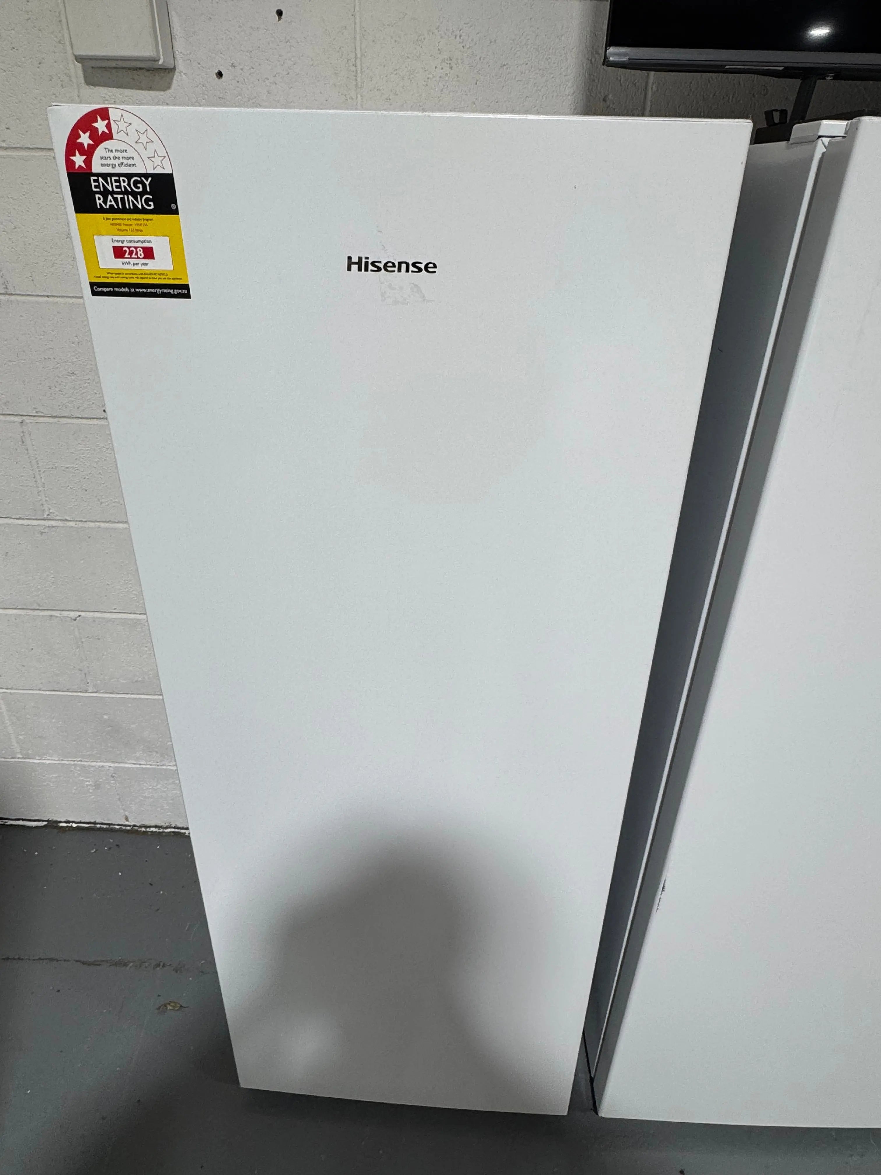 Refurbished Hisense 155 litres upright freezer | SYDNEY
