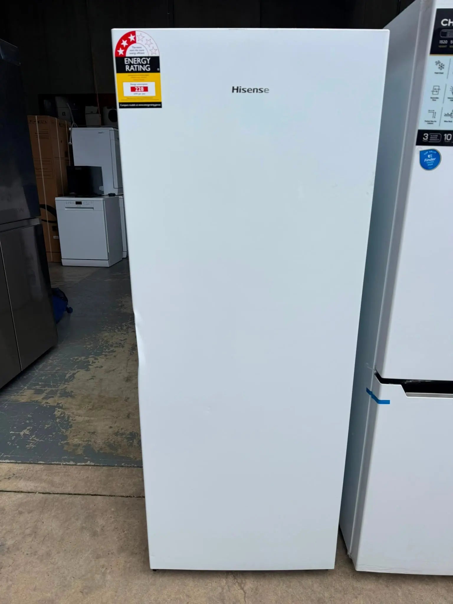 Refurbished Hisense 155L Vertical Freezer HRVF155 | MELBOURNE