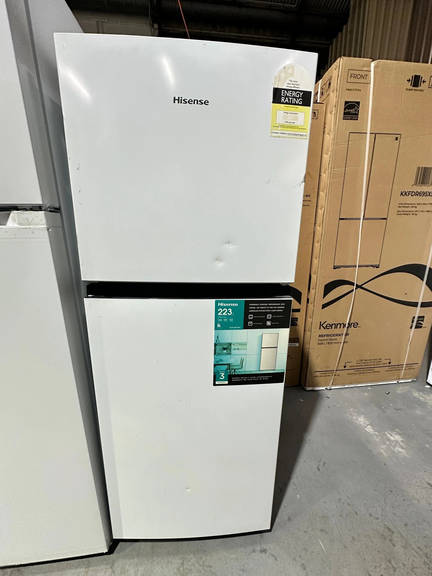 Refurbished Hisense 223L Top Mount Fridge Freezer | ADELAIDE