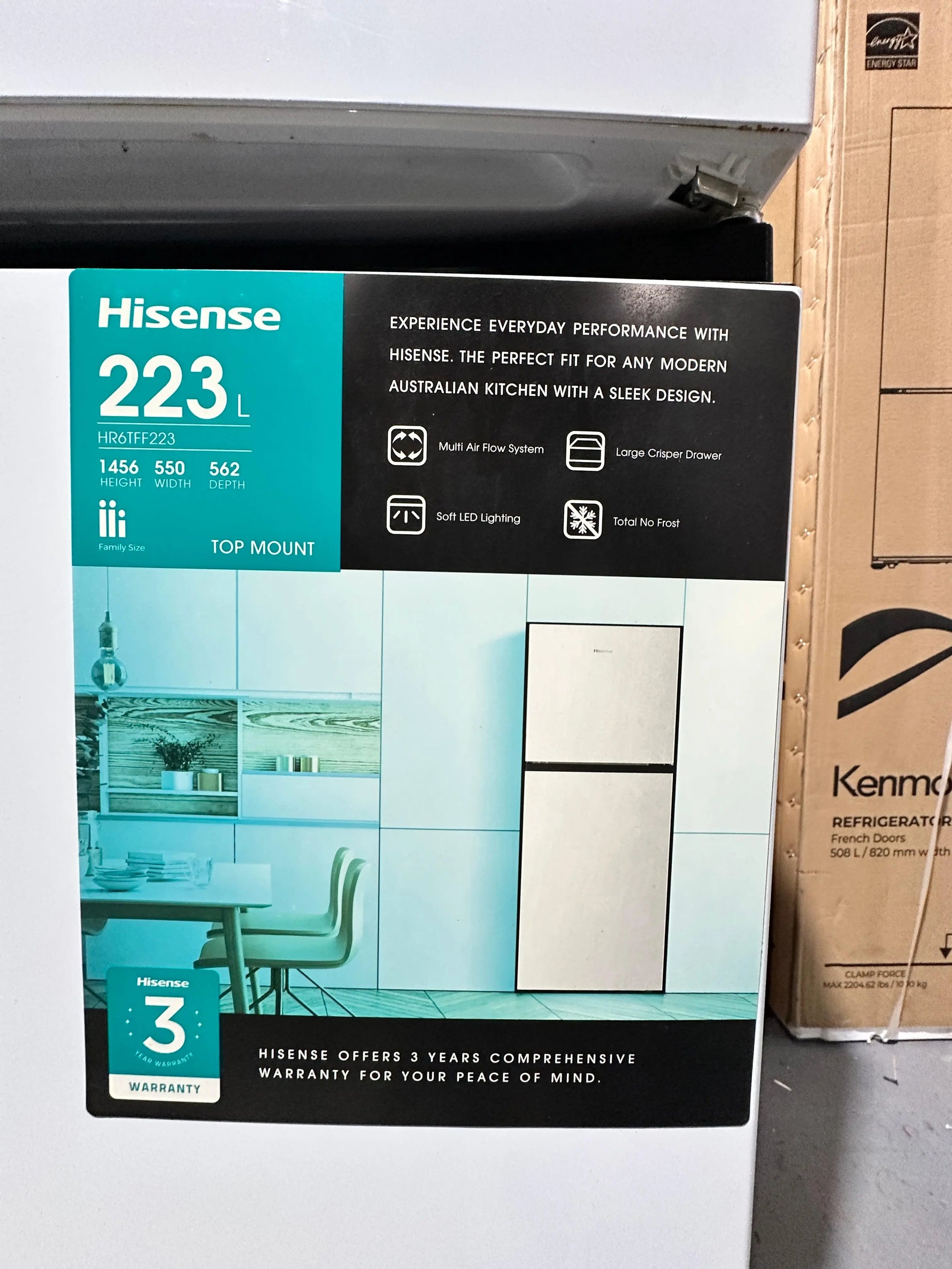 Refurbished Hisense 223L Top Mount Fridge Freezer | ADELAIDE
