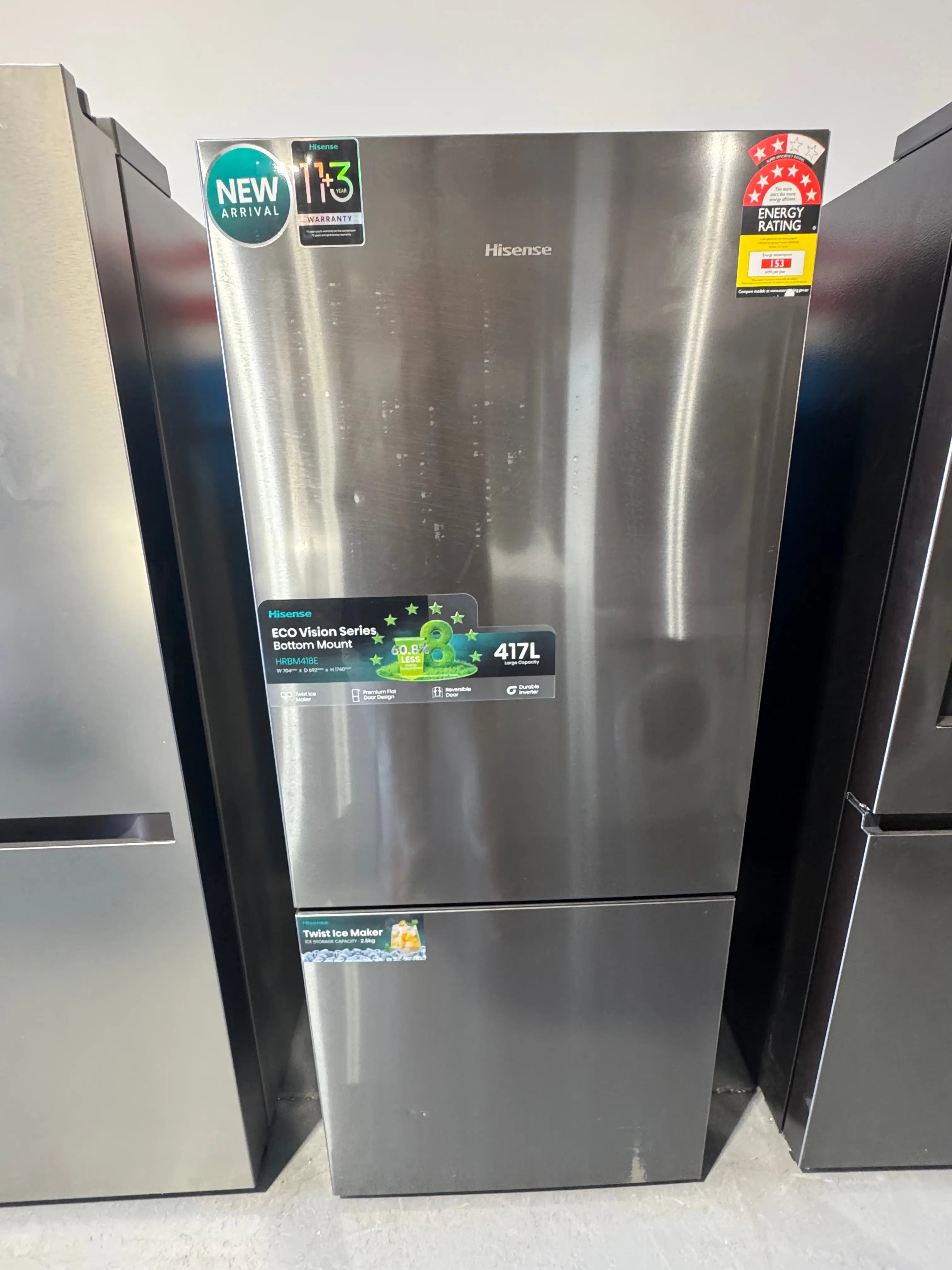 Refurbished Hisense 417 litres fridge freezer | PERTH