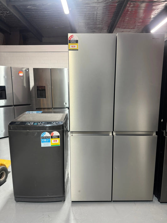 Refurbished Hisense 609L French Door Fridge Stainless Steel HRCD610TS And CHIQ 8kg Washing Machine Combo | SYDNEY