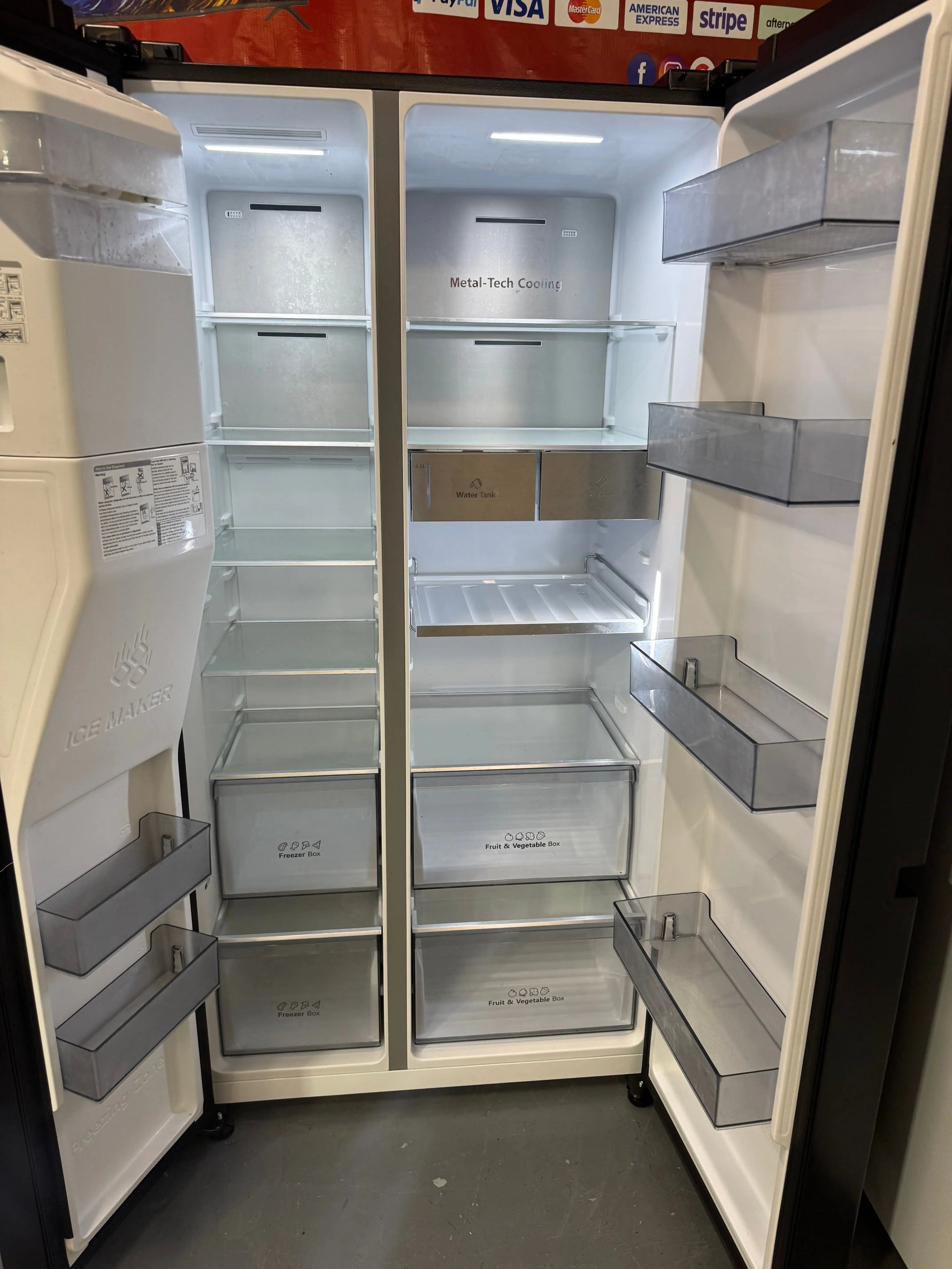 Refurbished Hisense 632L Side By Side Refrigerator HRSBS633BW