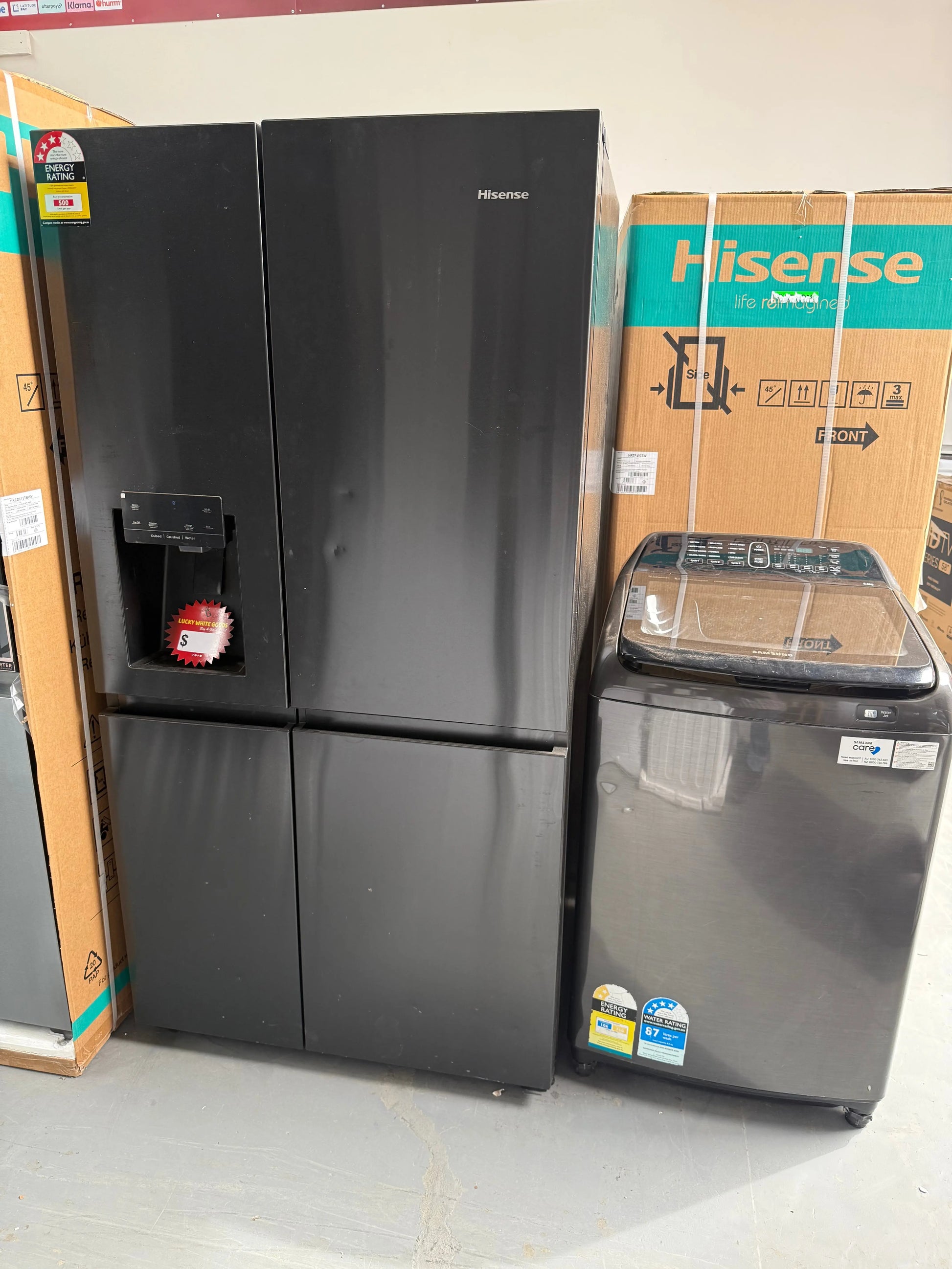 Refurbished Hisense 632Litres Fridge Freezer and Samsung 8 Kgs Washing Machine | ADELAIDE