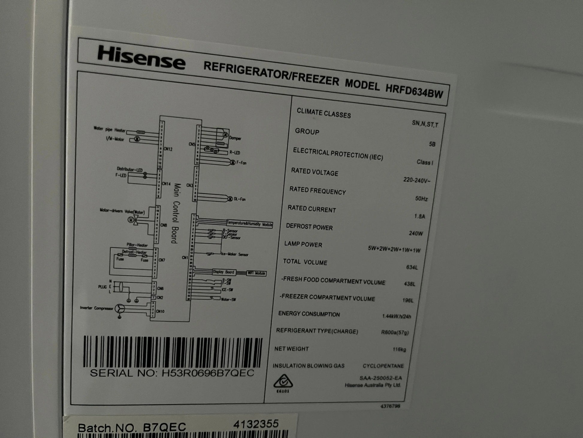 Refurbished Hisense 634 Litres Fridge Freezer | ALEXANDRIA