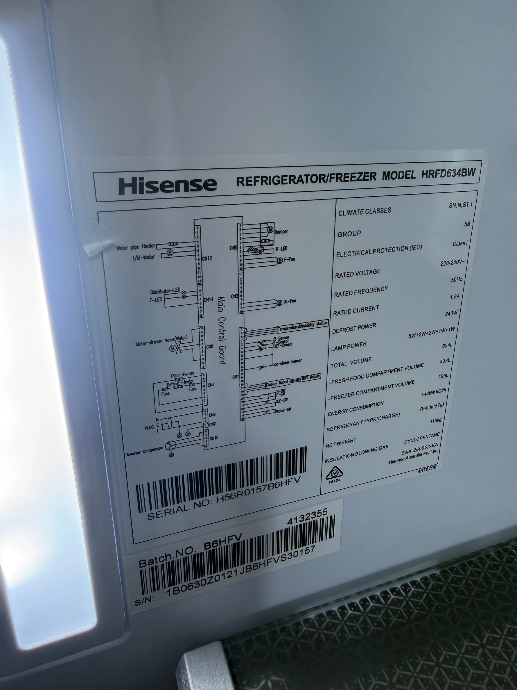 Refurbished Hisense 634L French Door Fridge | MELBOURNE