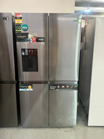 Refurbished Hisense 640L PureFlex Quad Door Refrigerator with Non-Plumbed Ice and Water Dispenser Dark Stainless Steel HRCD640TBW | SYDNEY